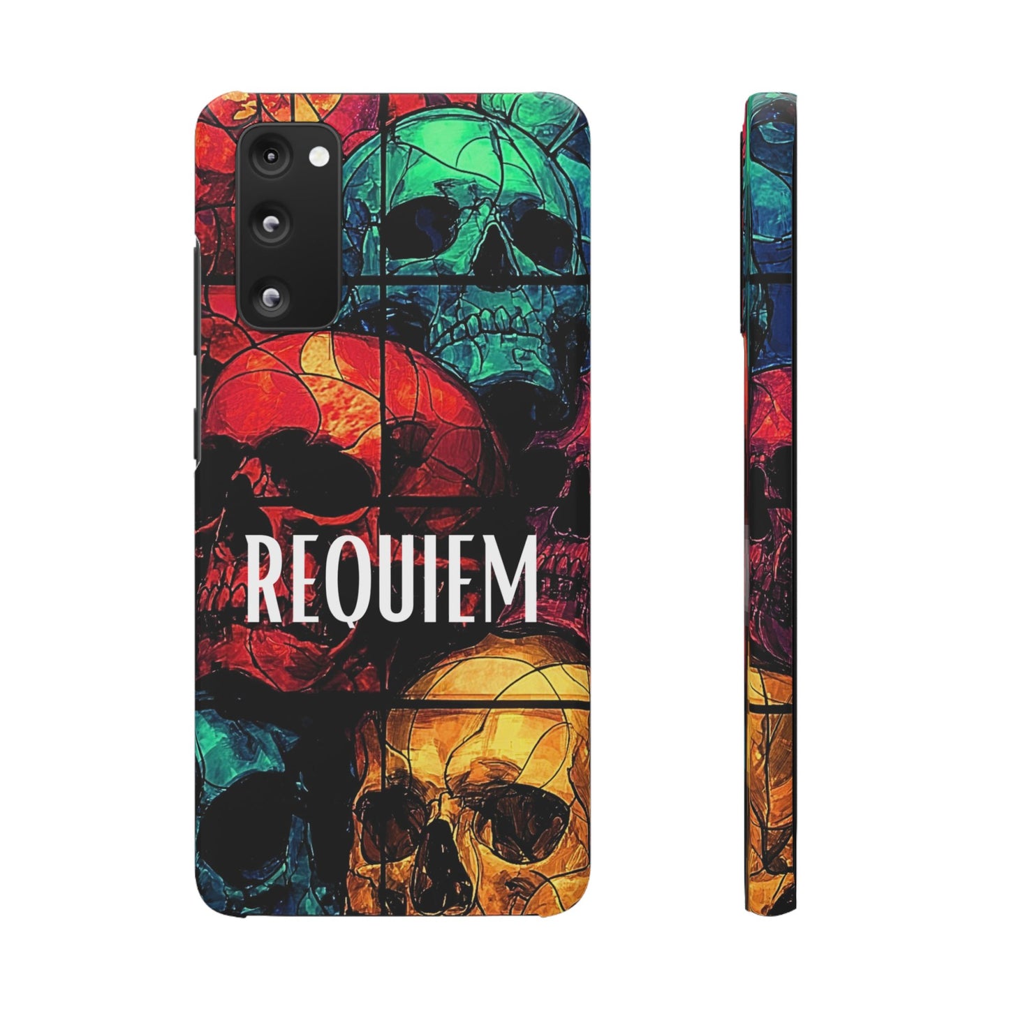 Halloween Custom Requiem Skull Snap Case Phone Cover for iPhone and Samsung