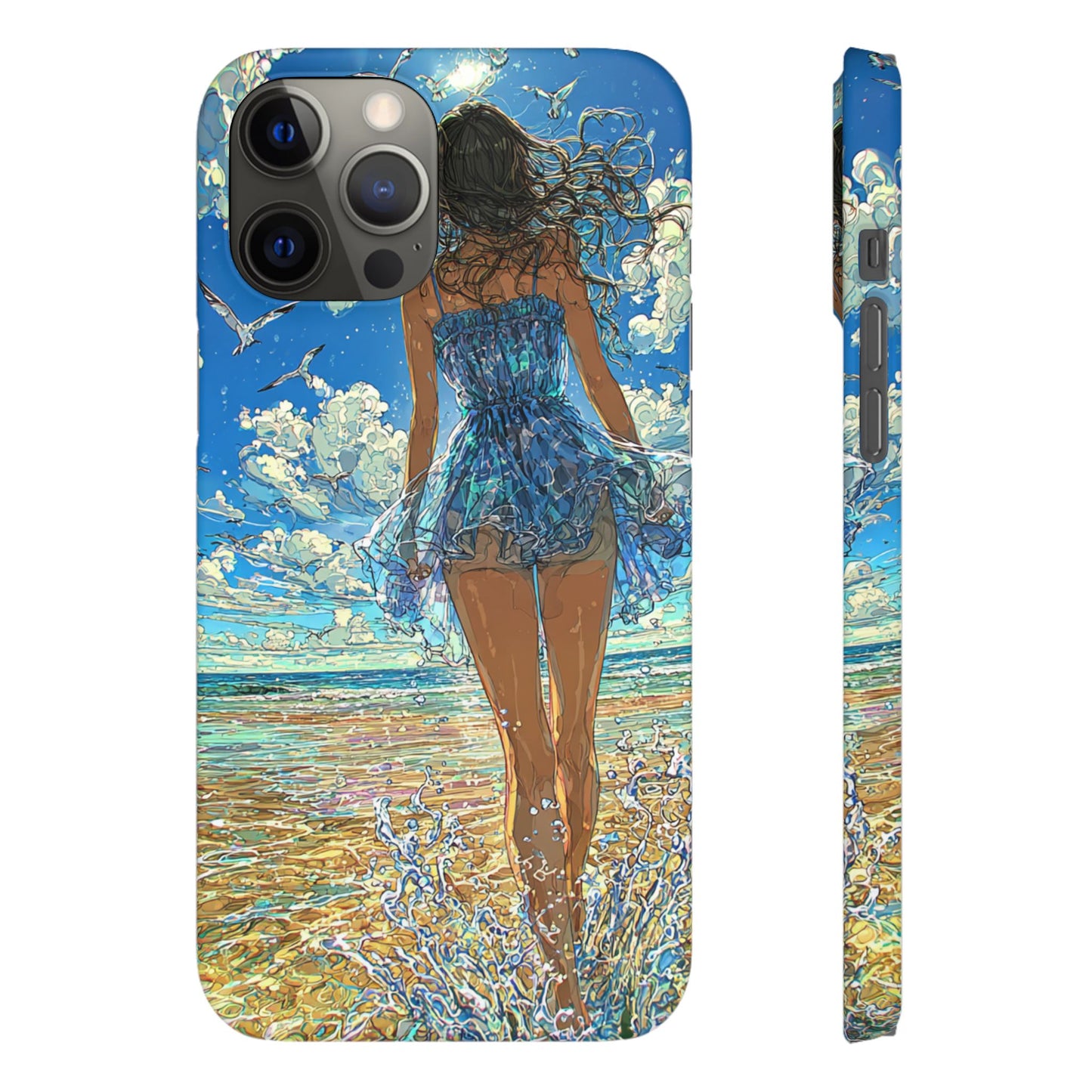 Summer Breeze Snap Case, Ocean Art Phone Cover, Beach Vibes Cell Case, Gift for Her, Custom Phone Accessory