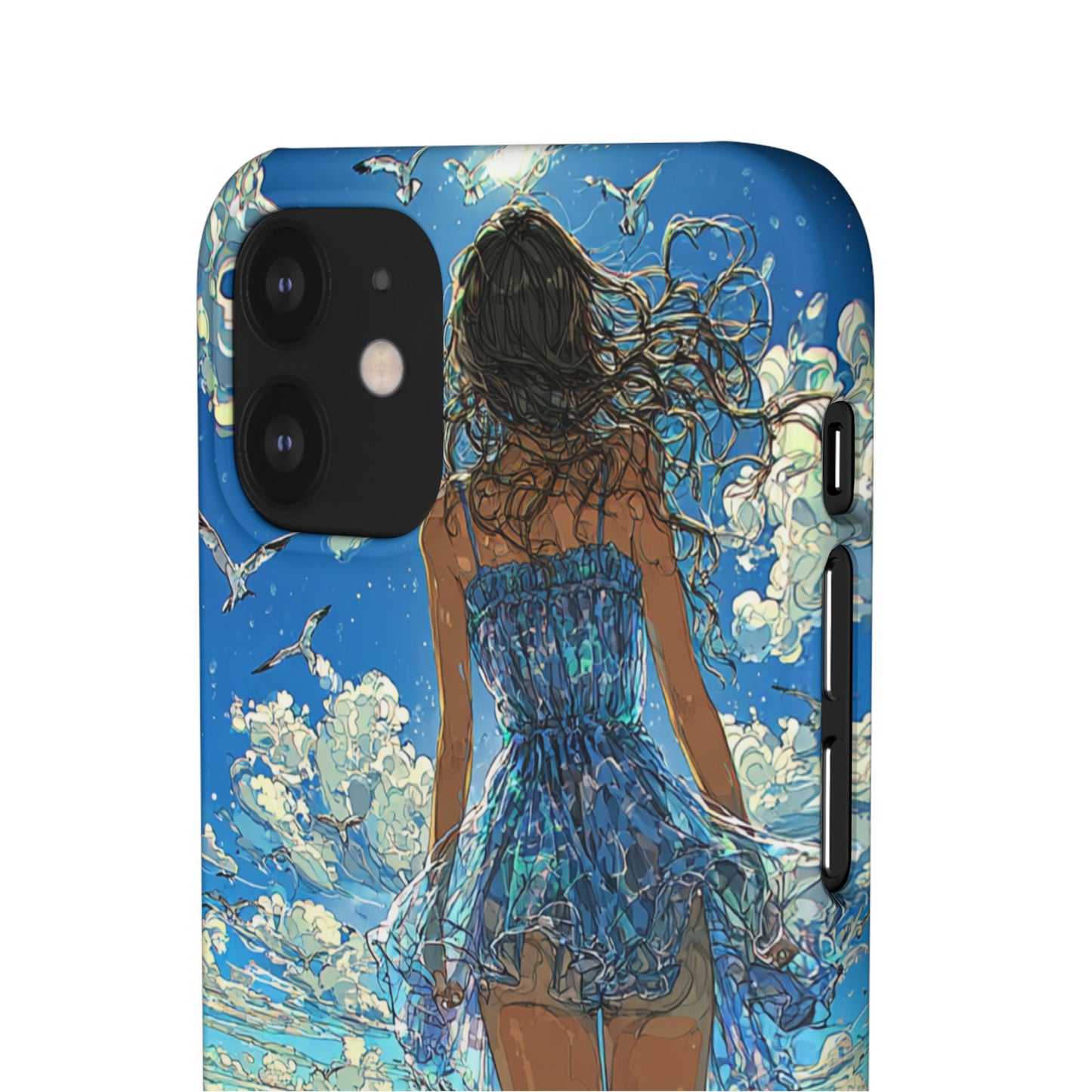 Summer Breeze Snap Case, Ocean Art Phone Cover, Beach Vibes Cell Case, Gift for Her, Custom Phone Accessory