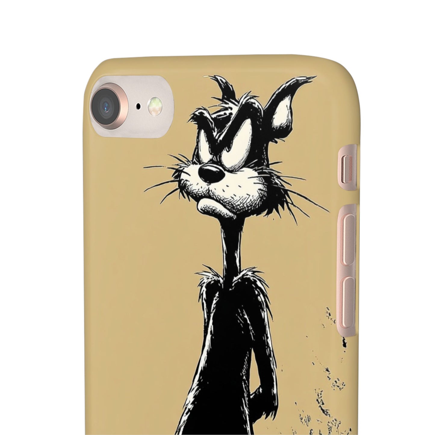 Whimsical Cartoon Snap Case, Fun Phone Cover, Unique Gift for Cat Lovers, Vibrant Art Case, Ideal for Birthdays