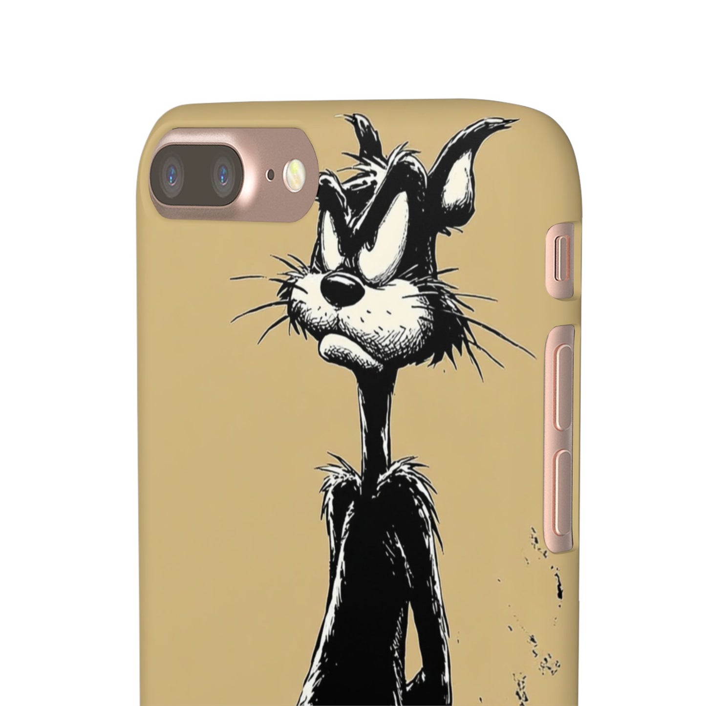 Whimsical Cartoon Snap Case, Fun Phone Cover, Unique Gift for Cat Lovers, Vibrant Art Case, Ideal for Birthdays
