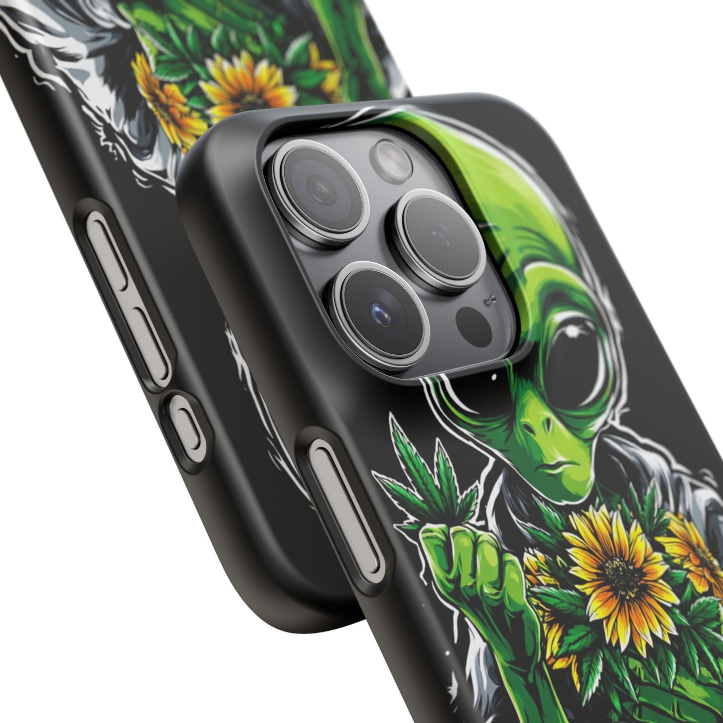 Alien Floral Snap Cases, Fun Phone Case, Gifts for Sci-Fi Lovers, Cute Alien Decor, Unique Tech Accessories