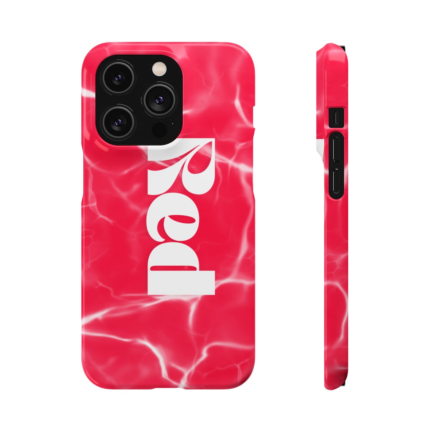 Vibrant Red Snap Case for iPhone, Trendy Phone Cover, Gift for Her, Summer Accessory, Stylish Tech Protection