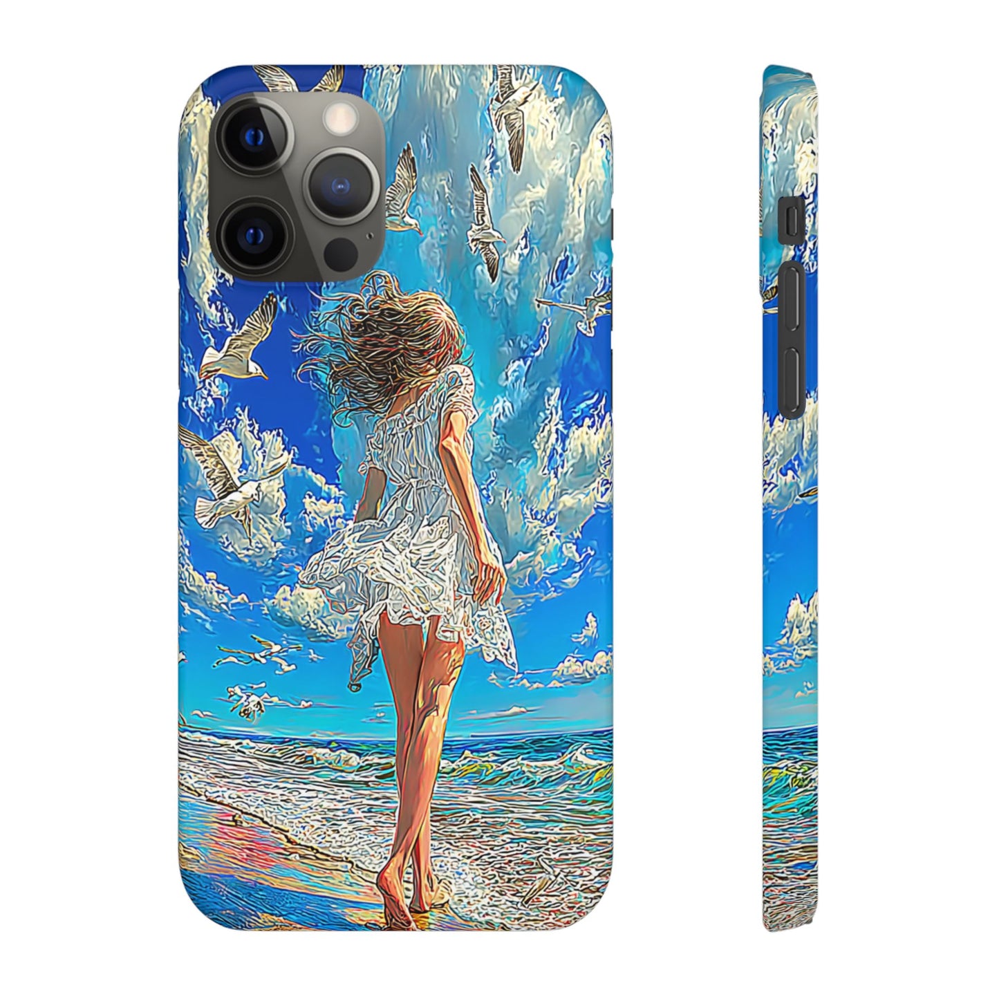 Dreamy Seaside Snap Case, Ocean Waves Phone Cover, Summer Vibe Gift, Cute Aesthetic Accessory, Beach Lover Case