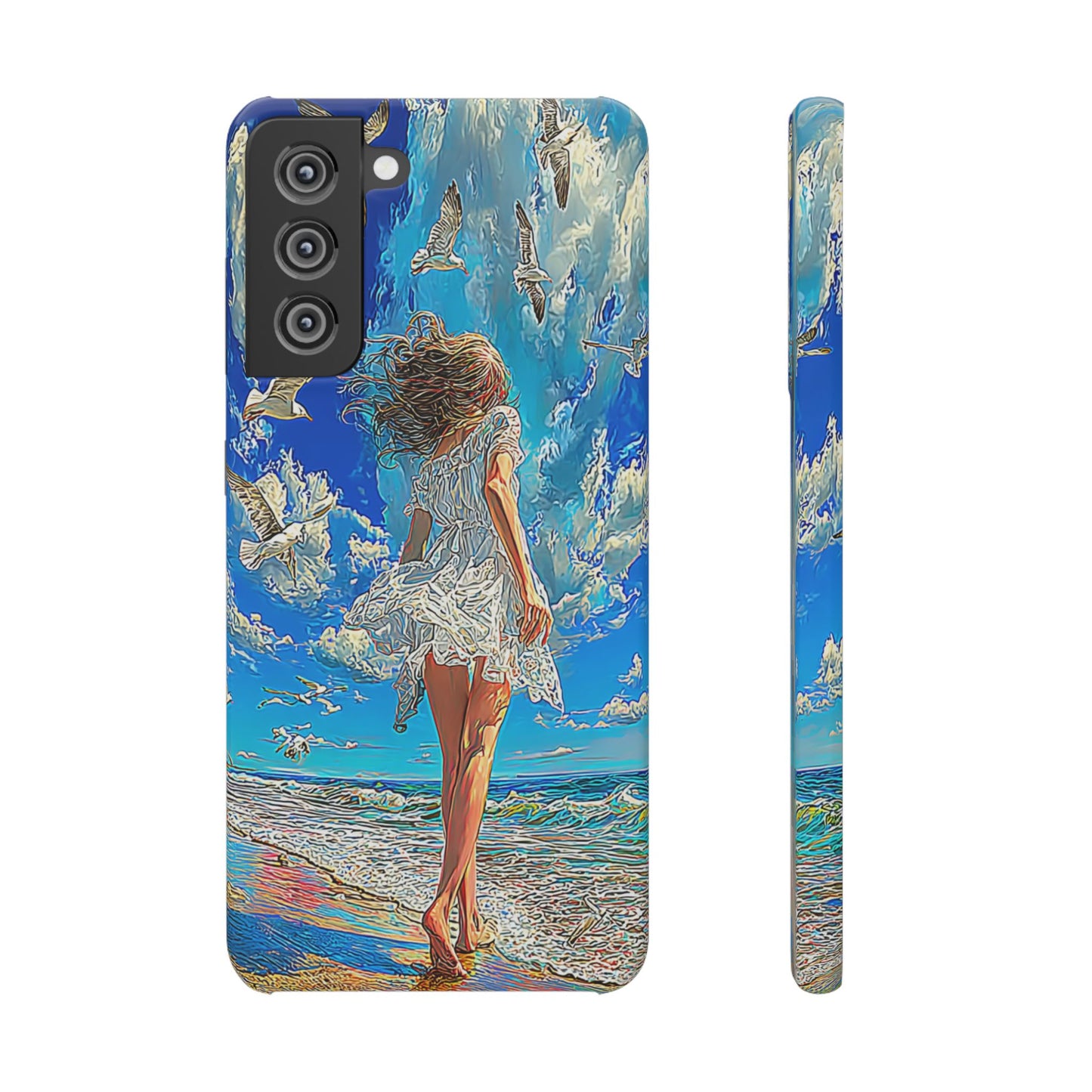 Dreamy Seaside Snap Case, Ocean Waves Phone Cover, Summer Vibe Gift, Cute Aesthetic Accessory, Beach Lover Case