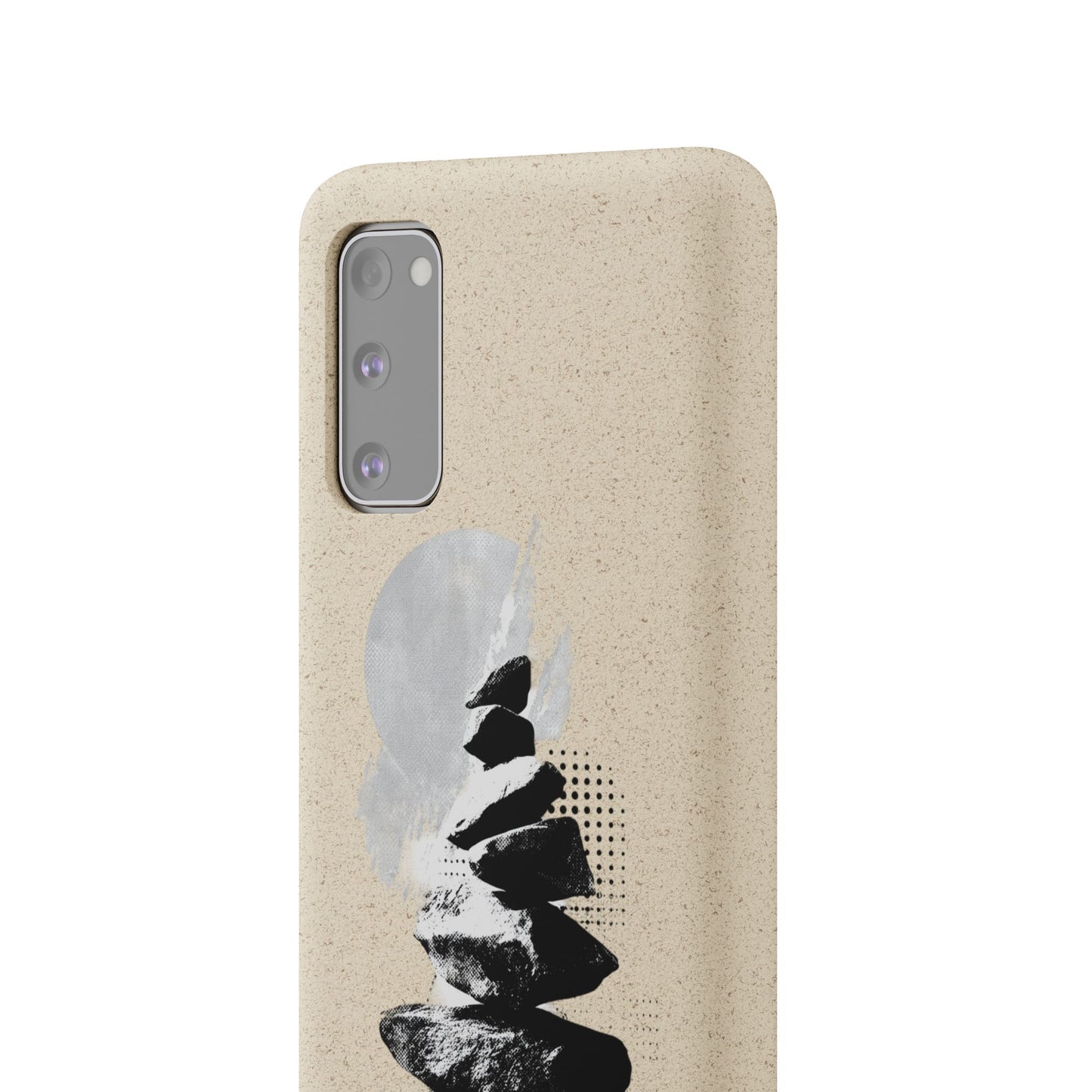 Biodegradable Plastic Free Phone Case Minimalistic Cairn Design Suitable For Iphones And Samsungs