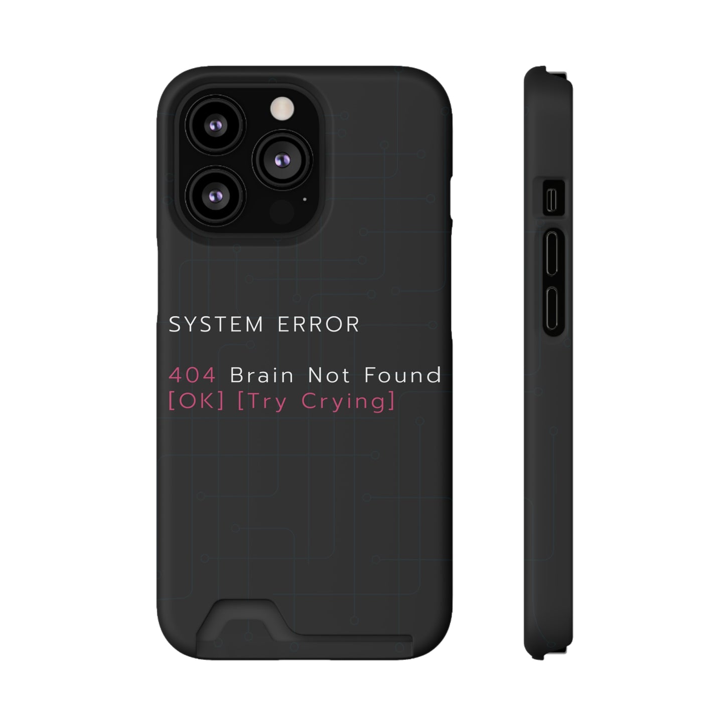 Techy Phone Case with Card Holder, Trendy Gadget Accessory, Cool Gift for Tech Lovers, Phone Protection, Modern Design for Everyday Use