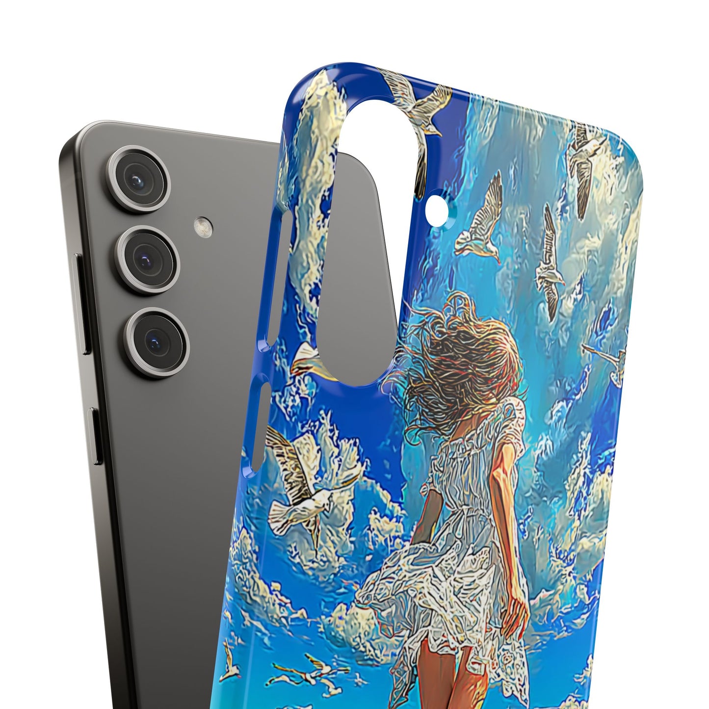 Dreamy Seaside Snap Case, Ocean Waves Phone Cover, Summer Vibe Gift, Cute Aesthetic Accessory, Beach Lover Case