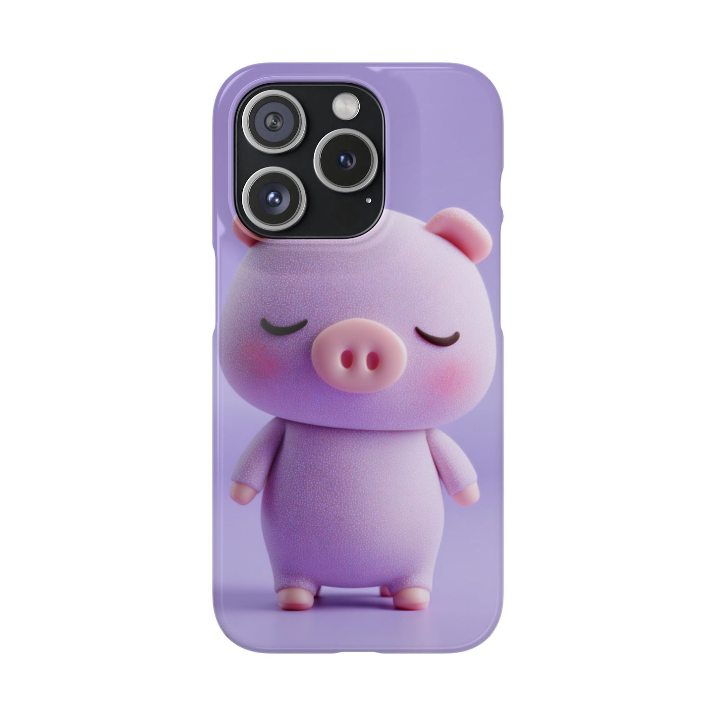 Cute Pig Snap Case for iPhone, Animal Lovers Phone Cover, Kawaii Aesthetic Accessory, Birthday Gift, Unique Phone Protection