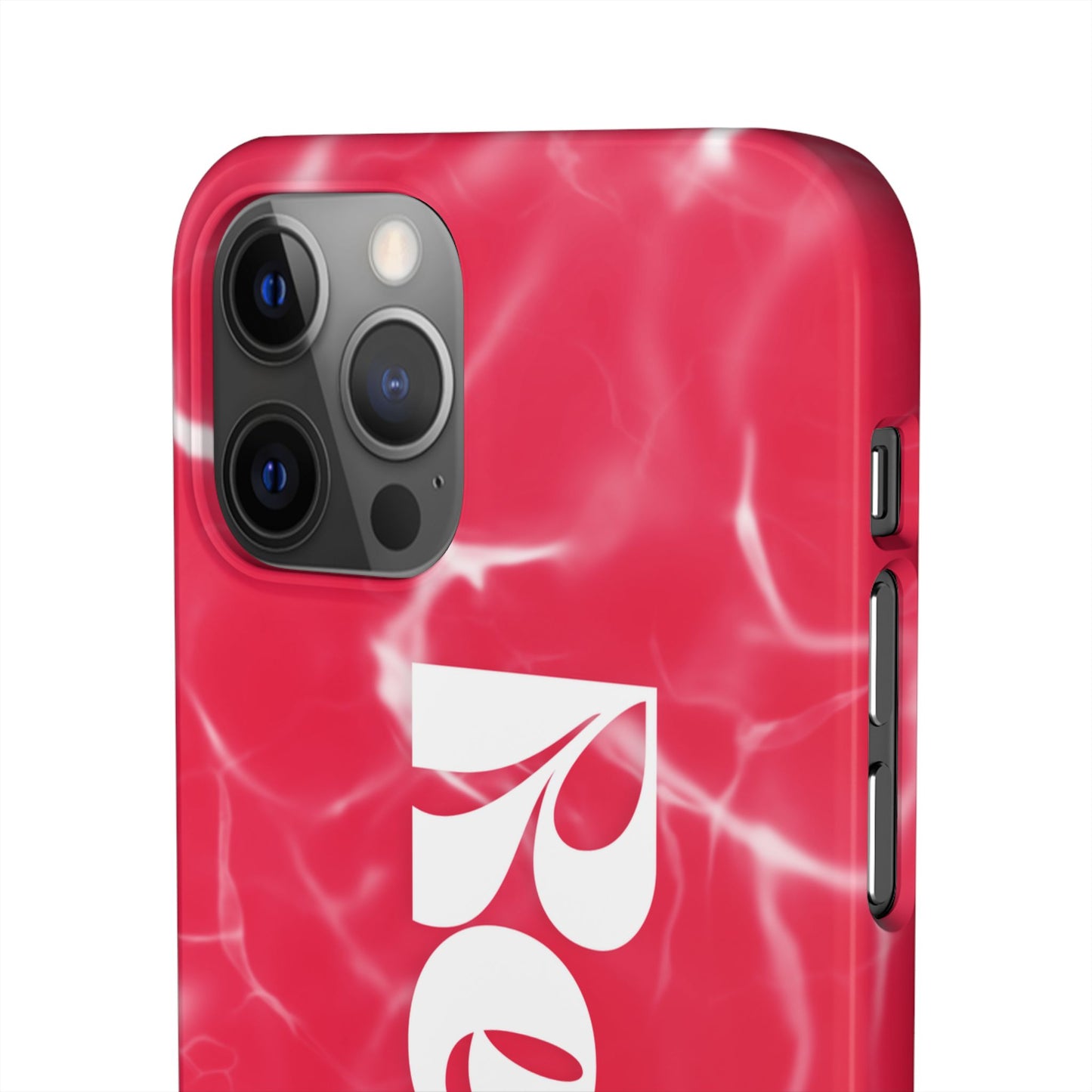 Vibrant Red Snap Case for iPhone, Trendy Phone Cover, Gift for Her, Summer Accessory, Stylish Tech Protection