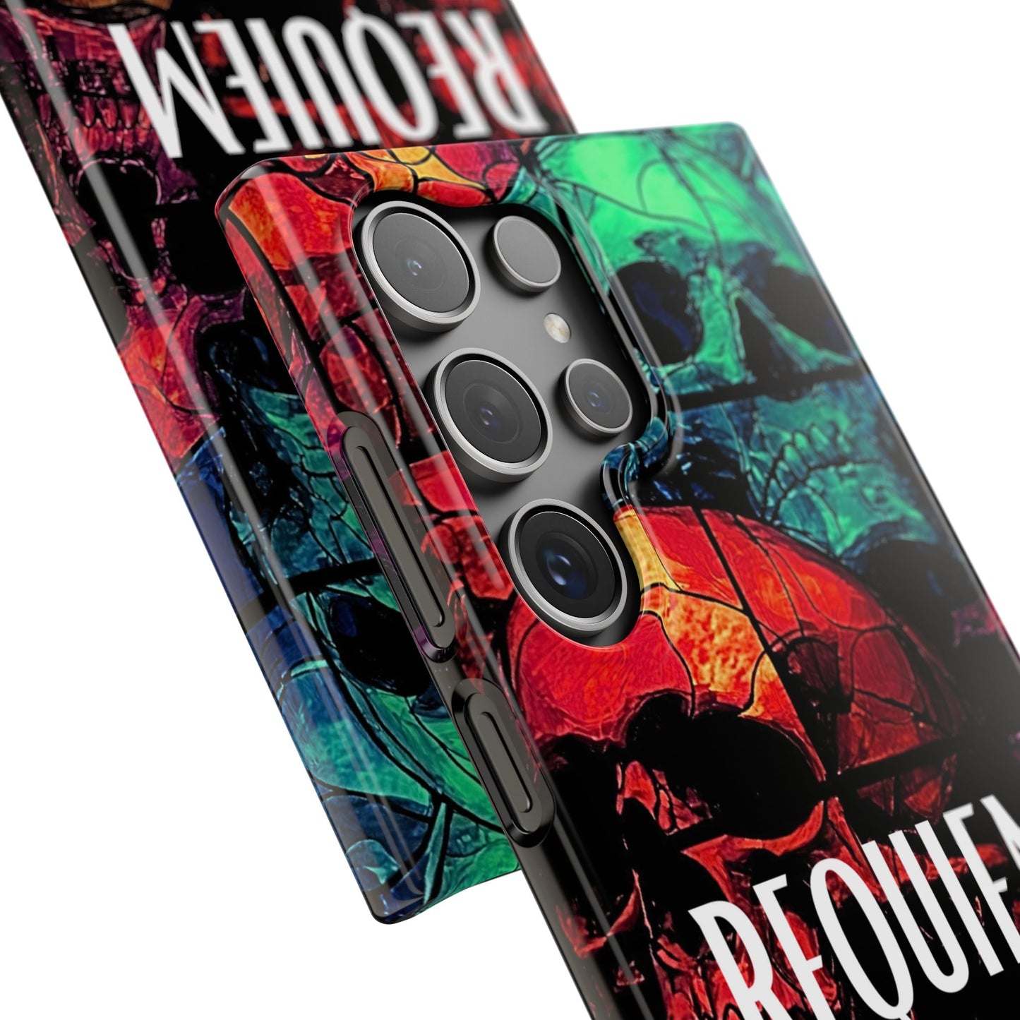 Halloween Custom Requiem Skull Snap Case Phone Cover for iPhone and Samsung