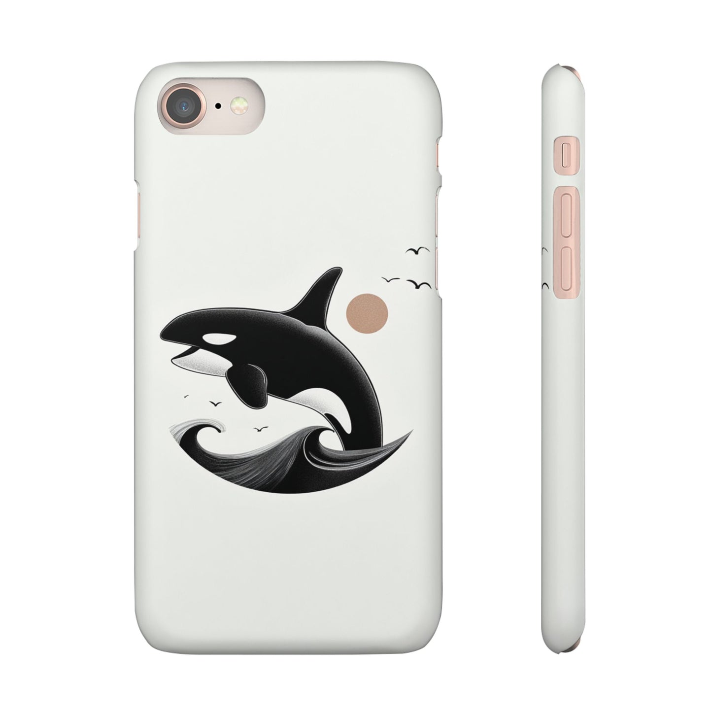 Whale Splash Phone Case | Ocean Lover Gift, Marine Art, Snap Cases, Cute Whale Design, Custom Phone Accessories