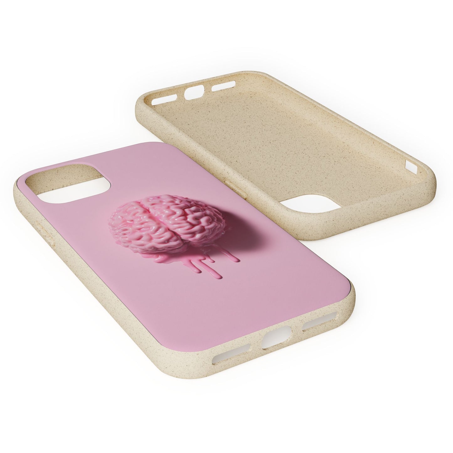 Eco-Friendly Brain Design Phone Case, Biodegradable Phone Cover, Unique Gift for Tech Lovers, Sustainable Accessory, Cute Phone Case