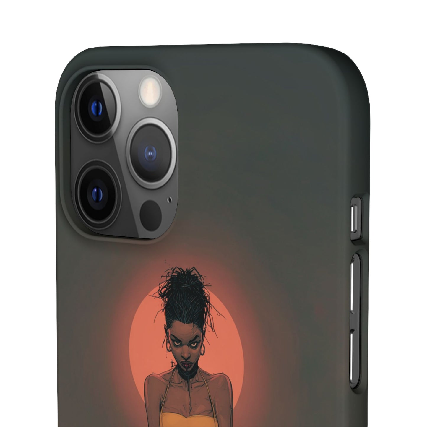 Creepy Vampire Girl Snap Case, Halloween Style iPhone Samsung Cover, Spooky Gothic Phone Accessories, Scary Horror Character Device
