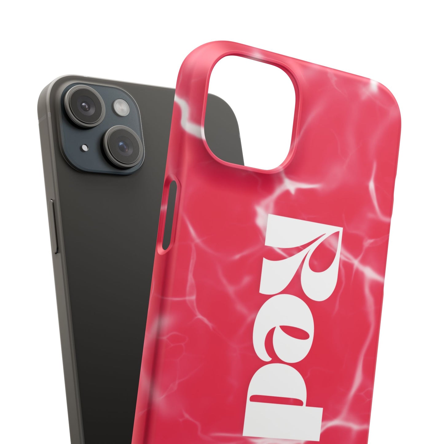 Vibrant Red Snap Case for iPhone, Trendy Phone Cover, Gift for Her, Summer Accessory, Stylish Tech Protection