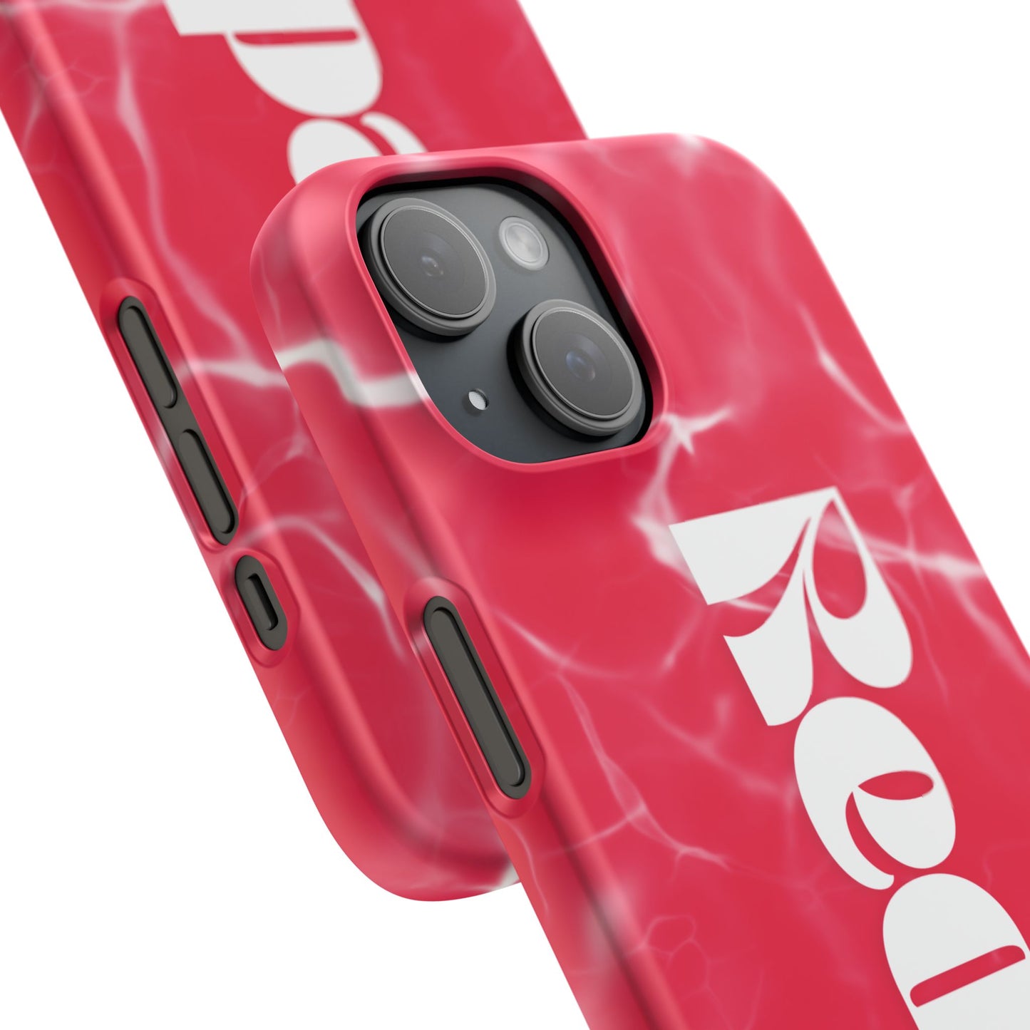 Vibrant Red Snap Case for iPhone, Trendy Phone Cover, Gift for Her, Summer Accessory, Stylish Tech Protection