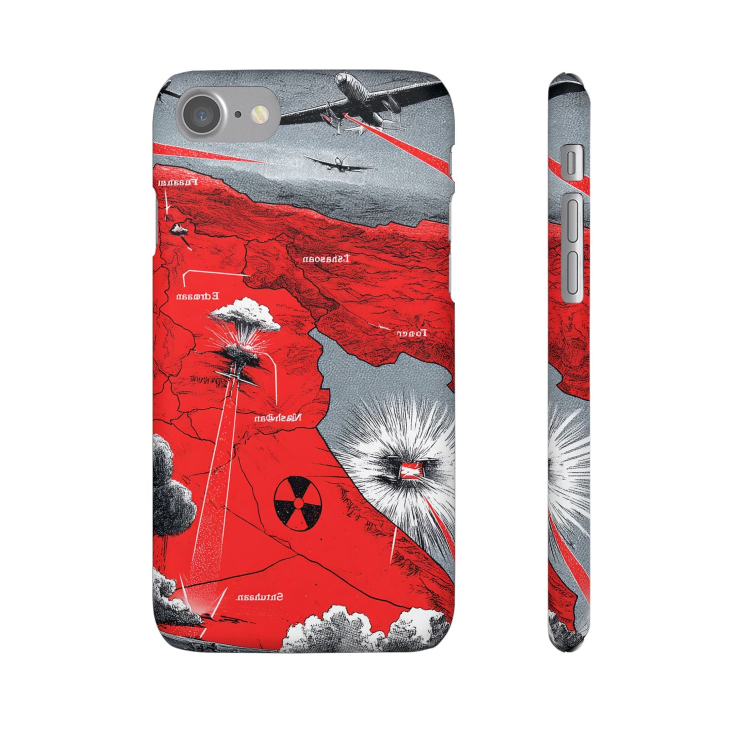 Bold Graphic Snap Case with Dramatic Design, Unique Phone Cover, Artistic Protection for iPhone, Trendy Gadget Gift, Edgy Tech Accessory