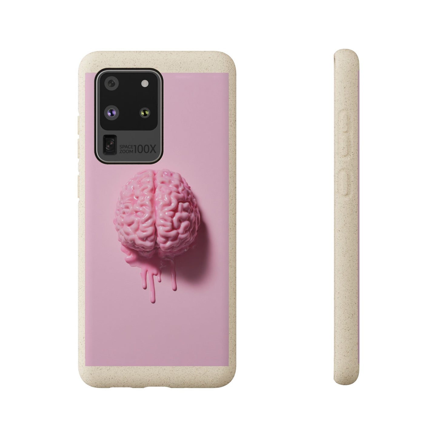 Eco-Friendly Brain Design Phone Case, Biodegradable Phone Cover, Unique Gift for Tech Lovers, Sustainable Accessory, Cute Phone Case