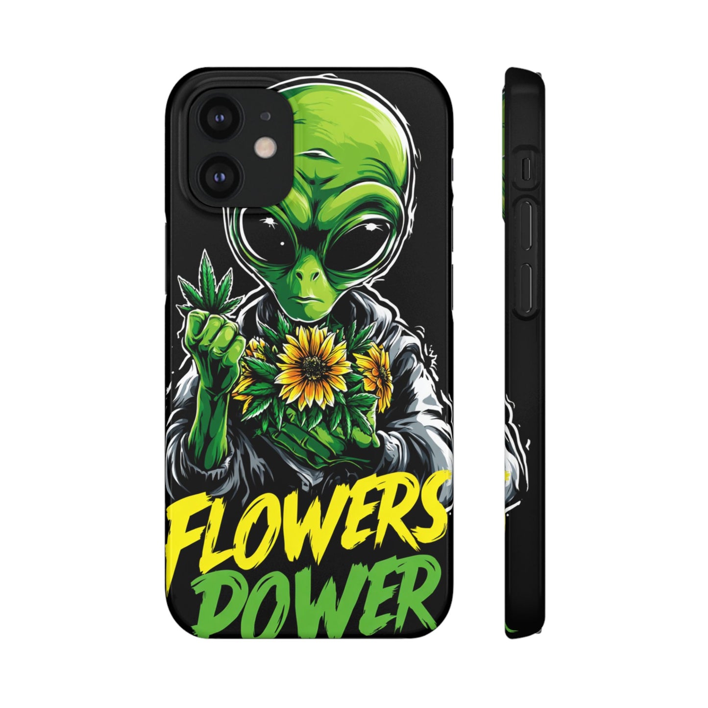 Alien Floral Snap Cases, Fun Phone Case, Gifts for Sci-Fi Lovers, Cute Alien Decor, Unique Tech Accessories
