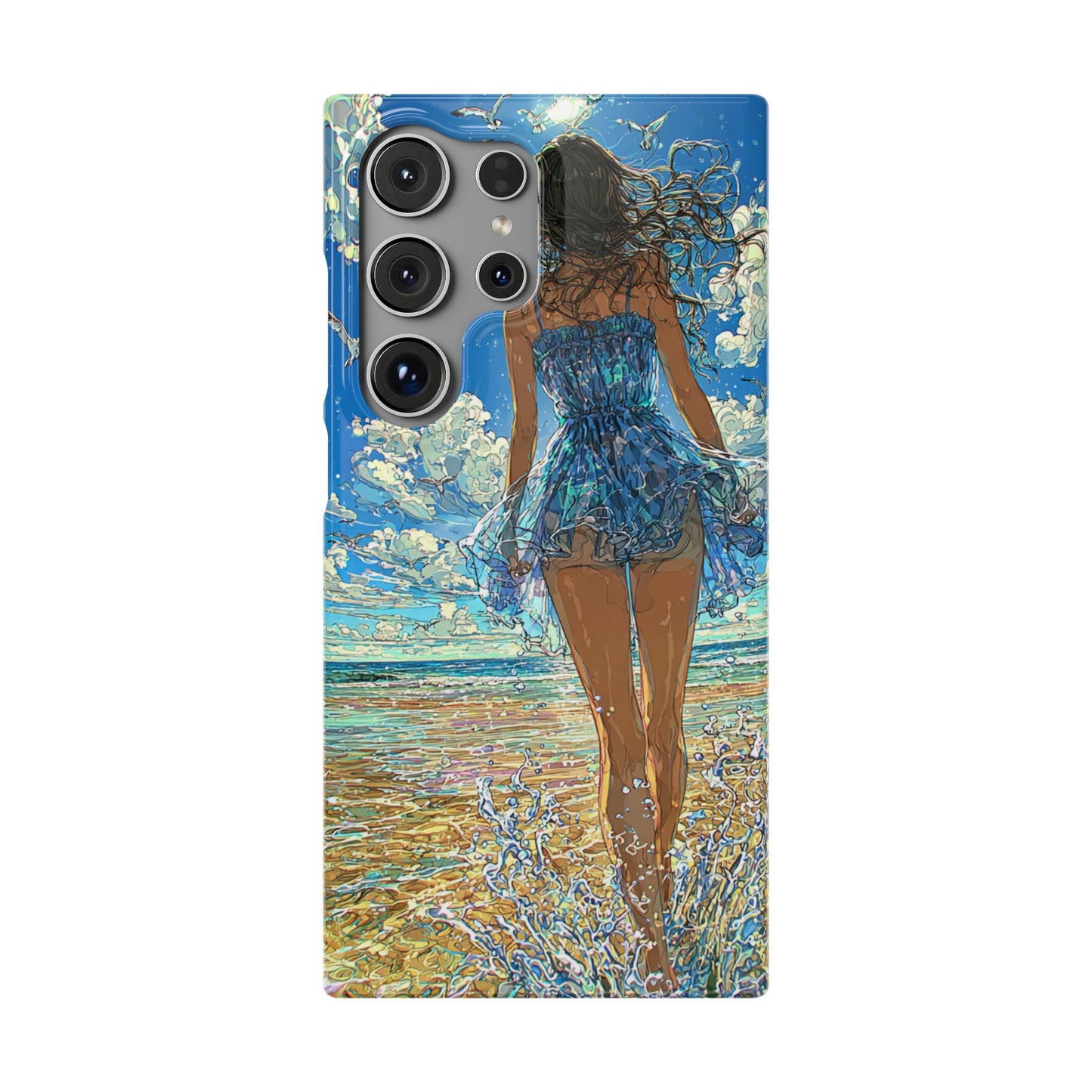 Summer Breeze Snap Case, Ocean Art Phone Cover, Beach Vibes Cell Case, Gift for Her, Custom Phone Accessory