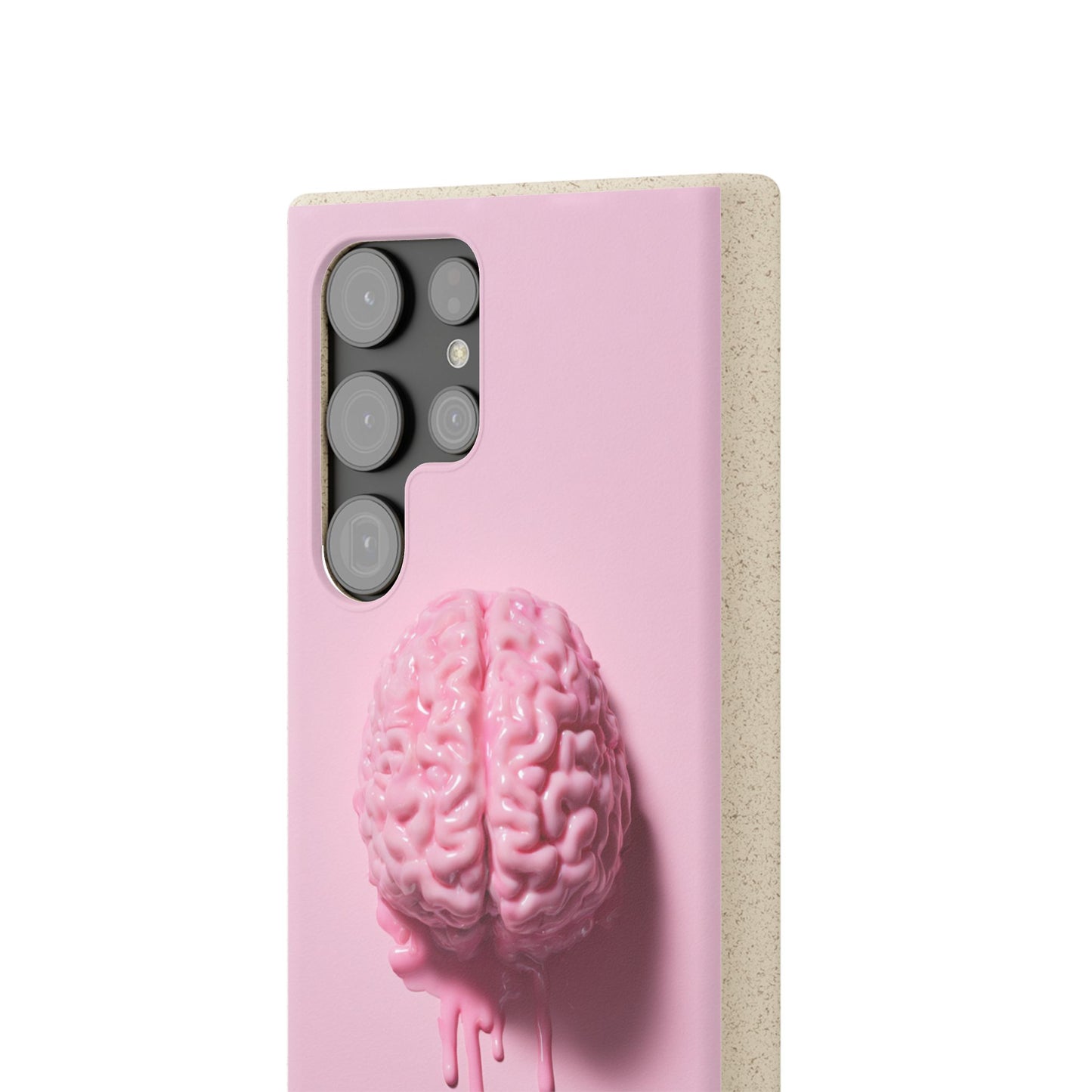 Eco-Friendly Brain Design Phone Case, Biodegradable Phone Cover, Unique Gift for Tech Lovers, Sustainable Accessory, Cute Phone Case