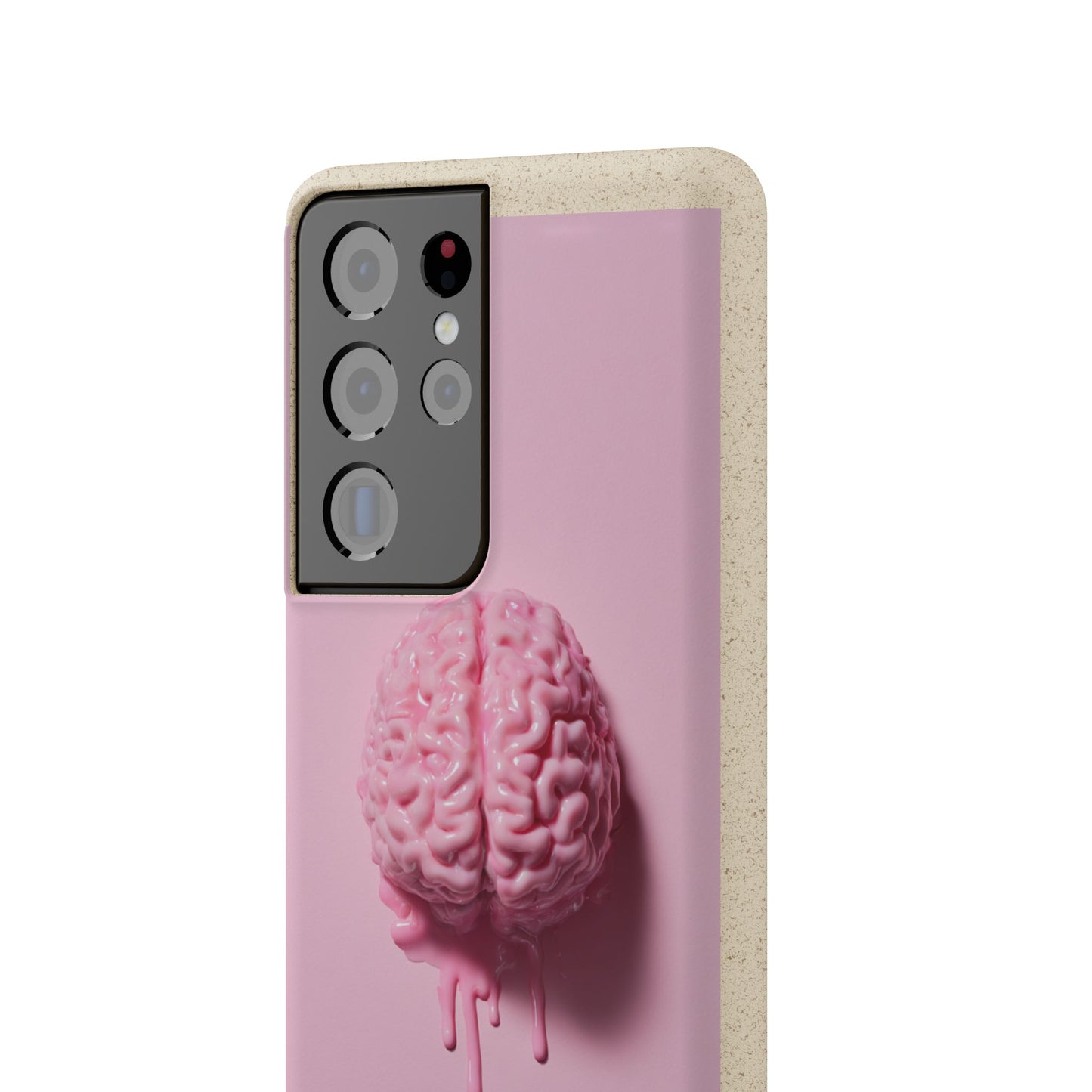 Eco-Friendly Brain Design Phone Case, Biodegradable Phone Cover, Unique Gift for Tech Lovers, Sustainable Accessory, Cute Phone Case