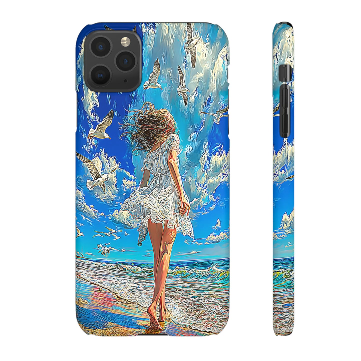 Dreamy Seaside Snap Case, Ocean Waves Phone Cover, Summer Vibe Gift, Cute Aesthetic Accessory, Beach Lover Case