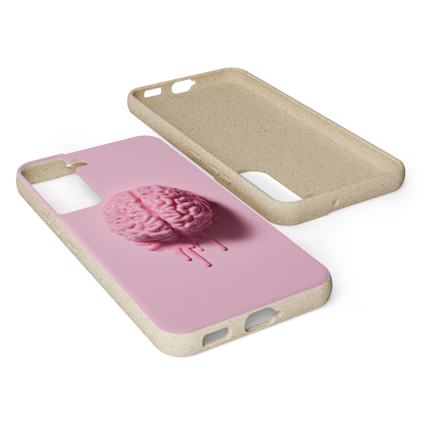 Eco-Friendly Brain Design Phone Case, Biodegradable Phone Cover, Unique Gift for Tech Lovers, Sustainable Accessory, Cute Phone Case