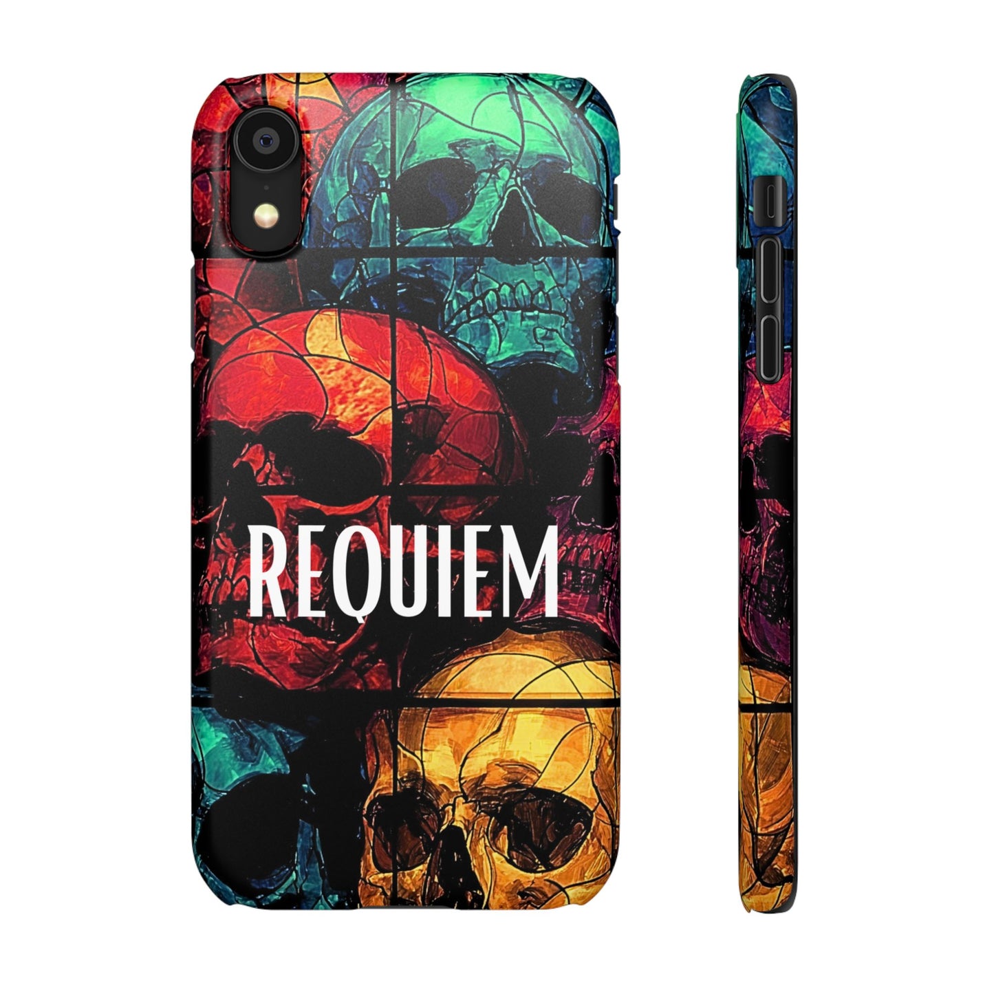Halloween Custom Requiem Skull Snap Case Phone Cover for iPhone and Samsung
