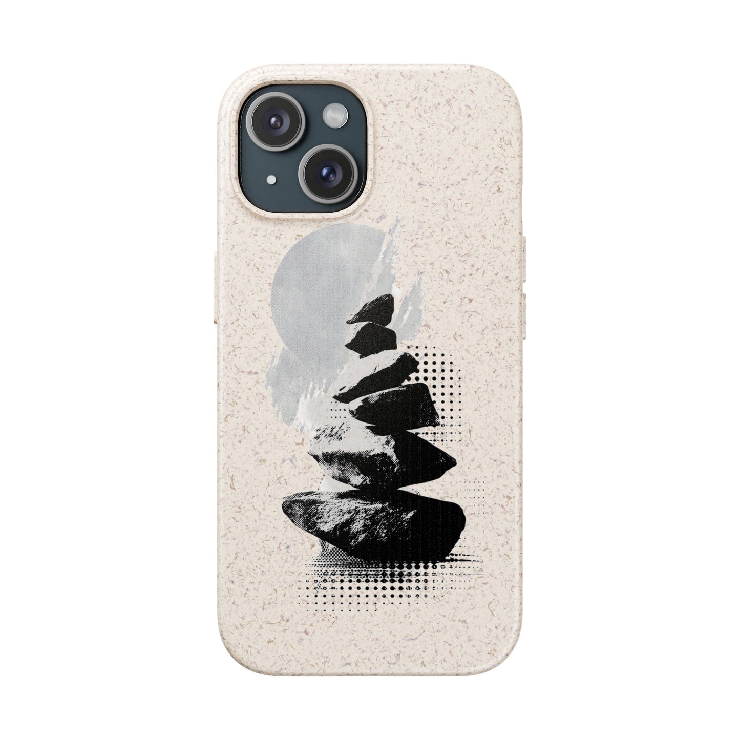Biodegradable Plastic Free Phone Case Minimalistic Cairn Design Suitable For Iphones And Samsungs