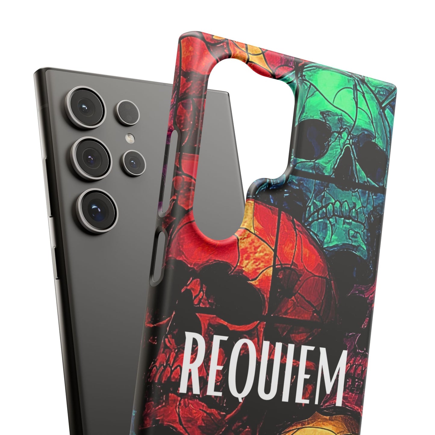 Halloween Custom Requiem Skull Snap Case Phone Cover for iPhone and Samsung