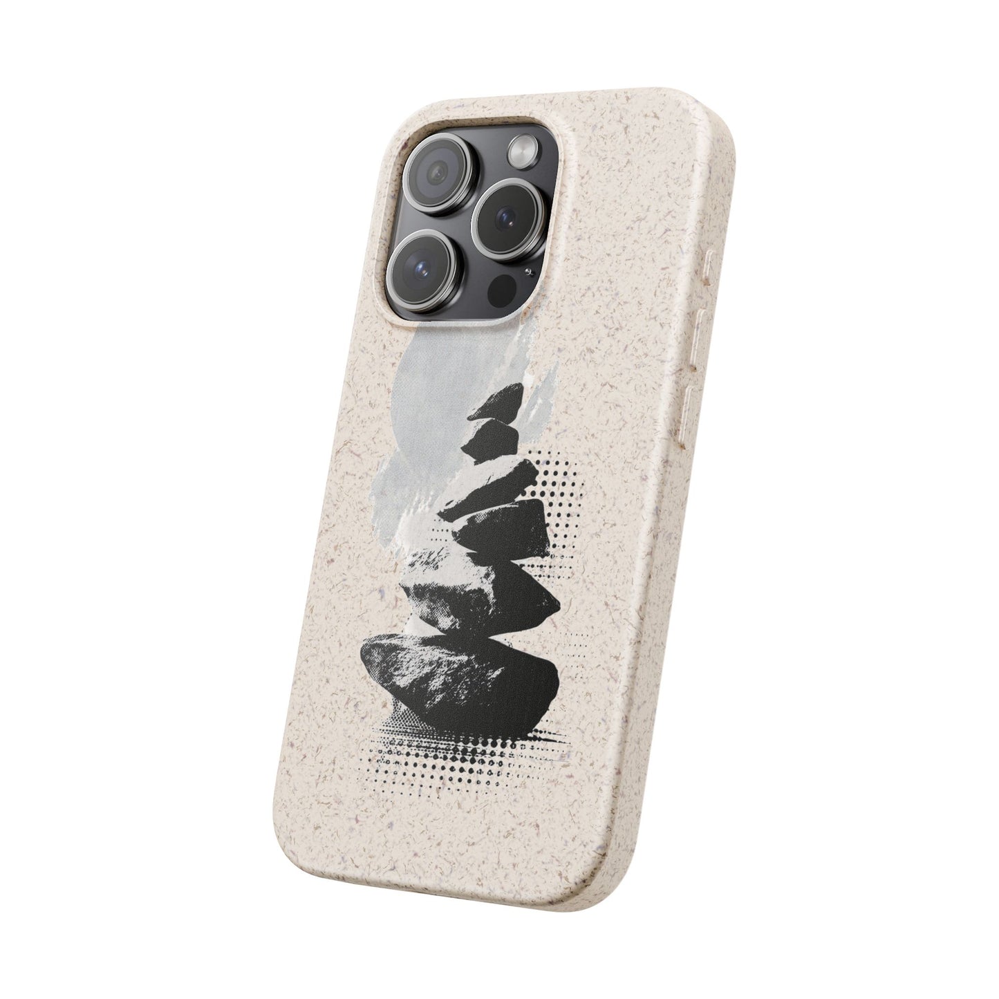 Biodegradable Plastic Free Phone Case Minimalistic Cairn Design Suitable For Iphones And Samsungs