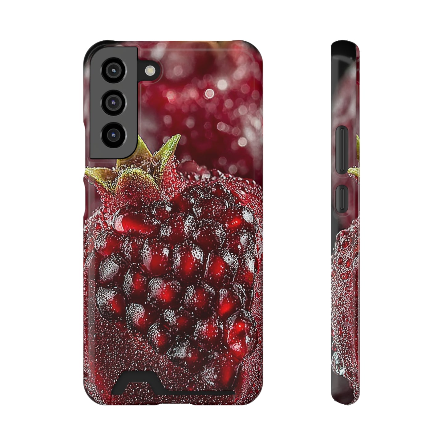 Pomegranate Phone Case with Card Holder, Durable Cover for Vegan Lovers, Fun Gift for Fruit Enthusiasts, Cute Accessory for Everyday Use