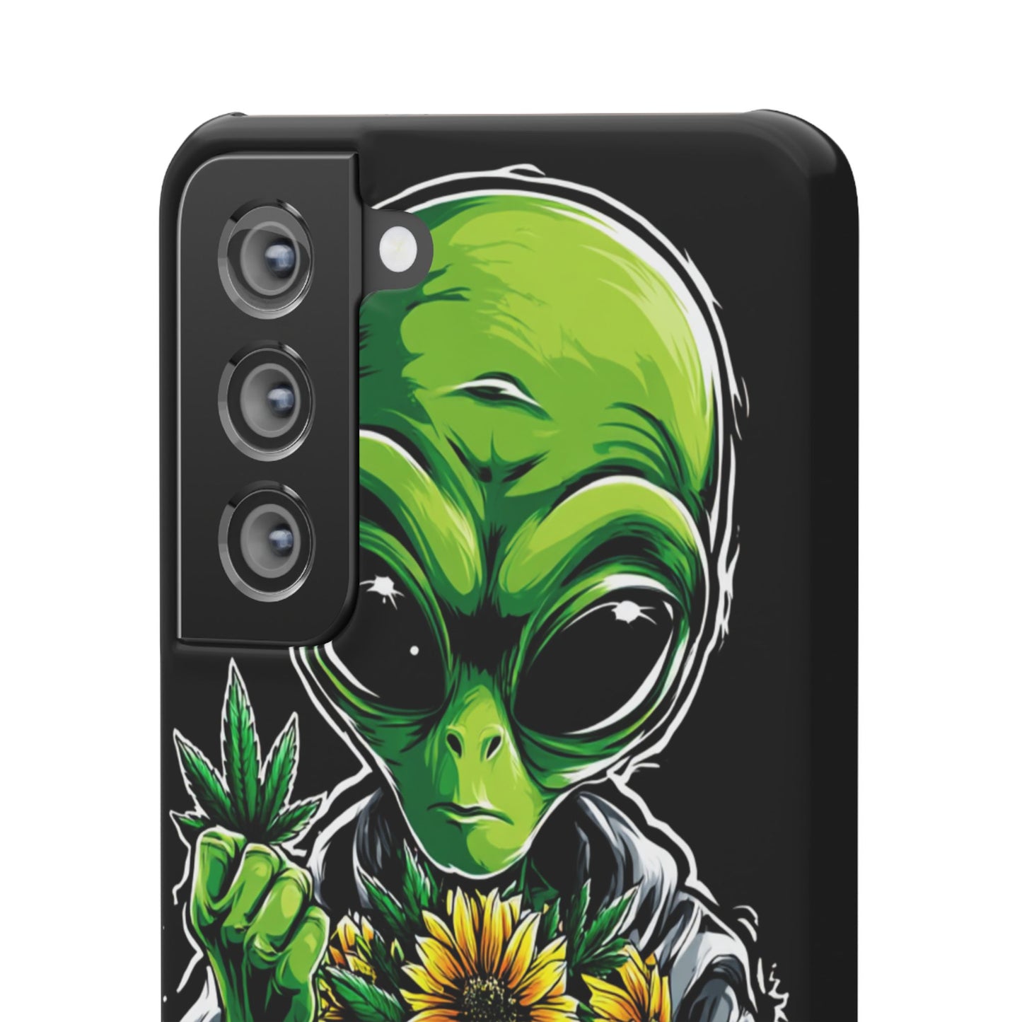 Alien Floral Snap Cases, Fun Phone Case, Gifts for Sci-Fi Lovers, Cute Alien Decor, Unique Tech Accessories