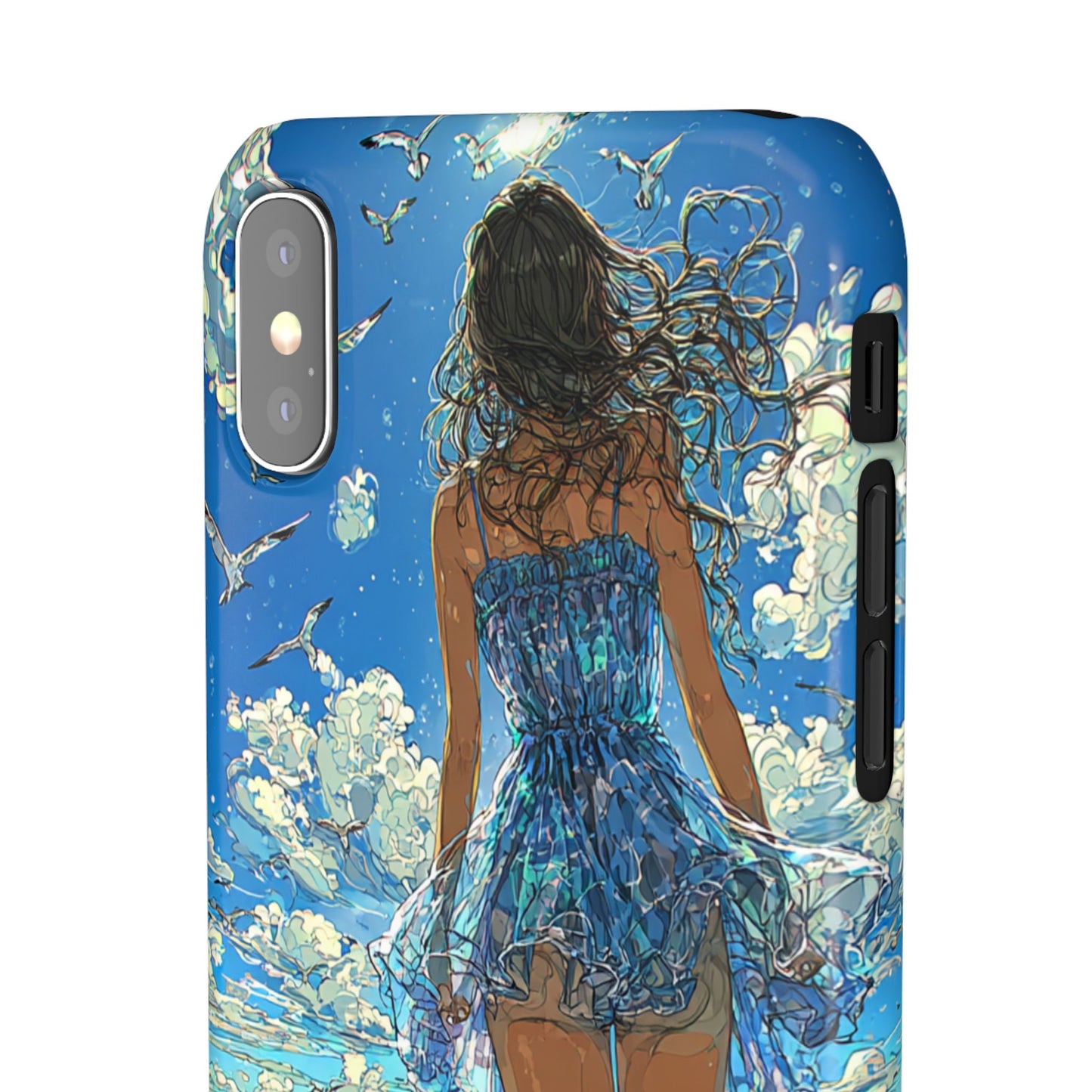 Summer Breeze Snap Case, Ocean Art Phone Cover, Beach Vibes Cell Case, Gift for Her, Custom Phone Accessory