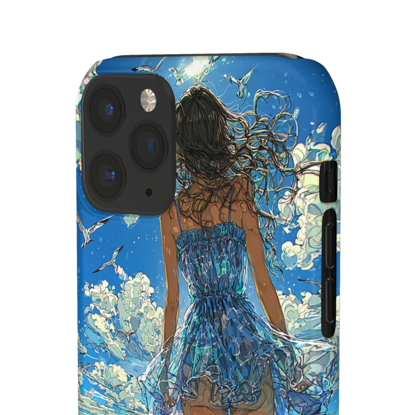 Summer Breeze Snap Case, Ocean Art Phone Cover, Beach Vibes Cell Case, Gift for Her, Custom Phone Accessory