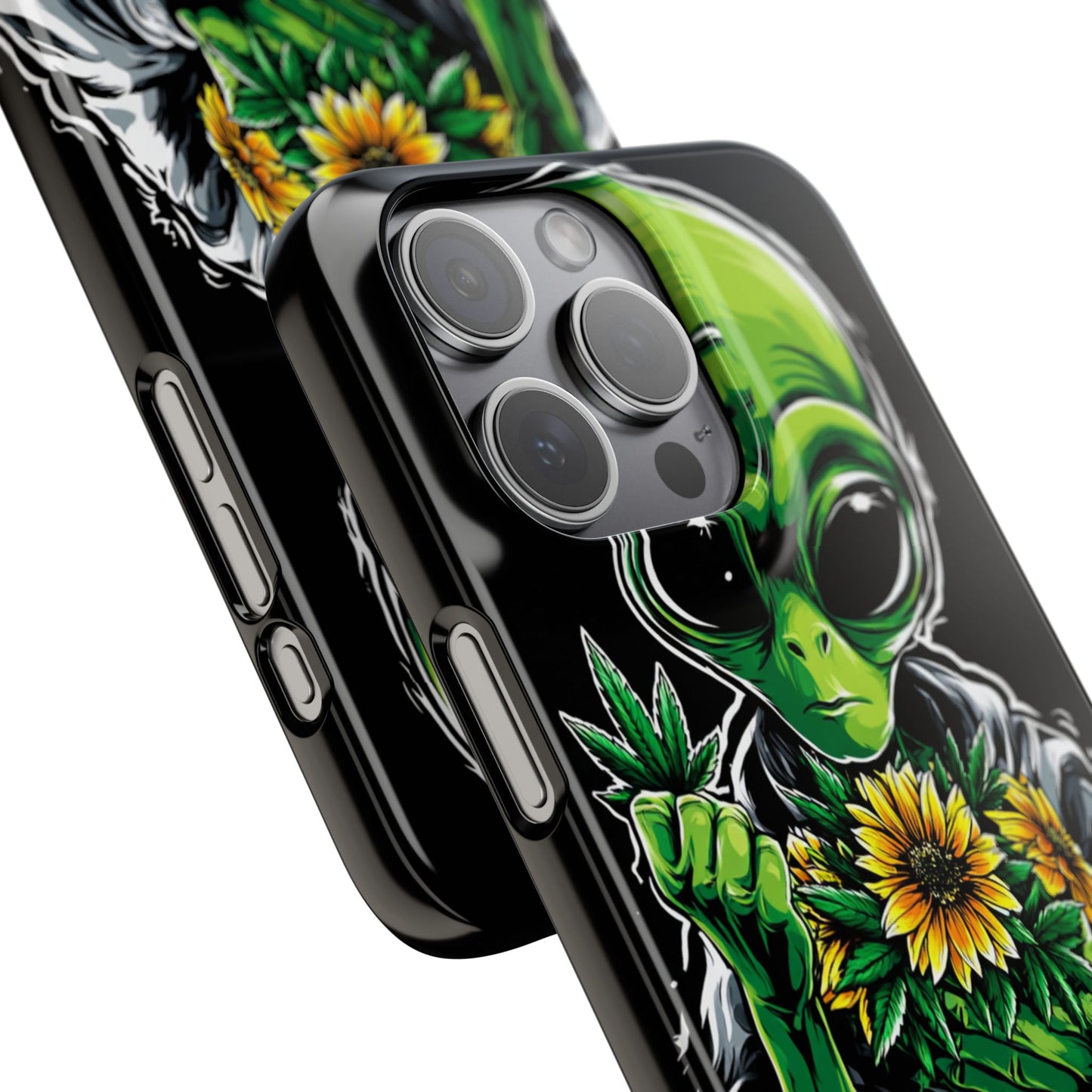 Alien Floral Snap Cases, Fun Phone Case, Gifts for Sci-Fi Lovers, Cute Alien Decor, Unique Tech Accessories