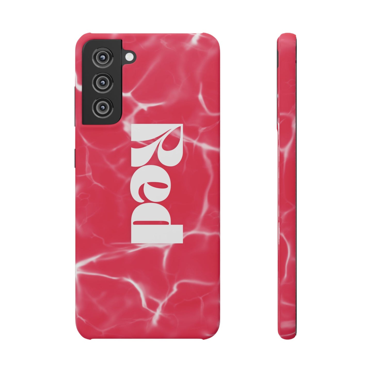 Vibrant Red Snap Case for iPhone, Trendy Phone Cover, Gift for Her, Summer Accessory, Stylish Tech Protection