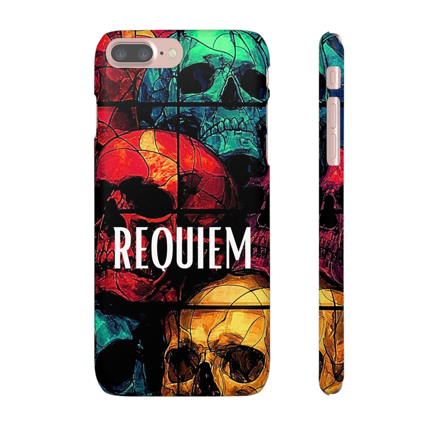 Halloween Custom Requiem Skull Snap Case Phone Cover for iPhone and Samsung