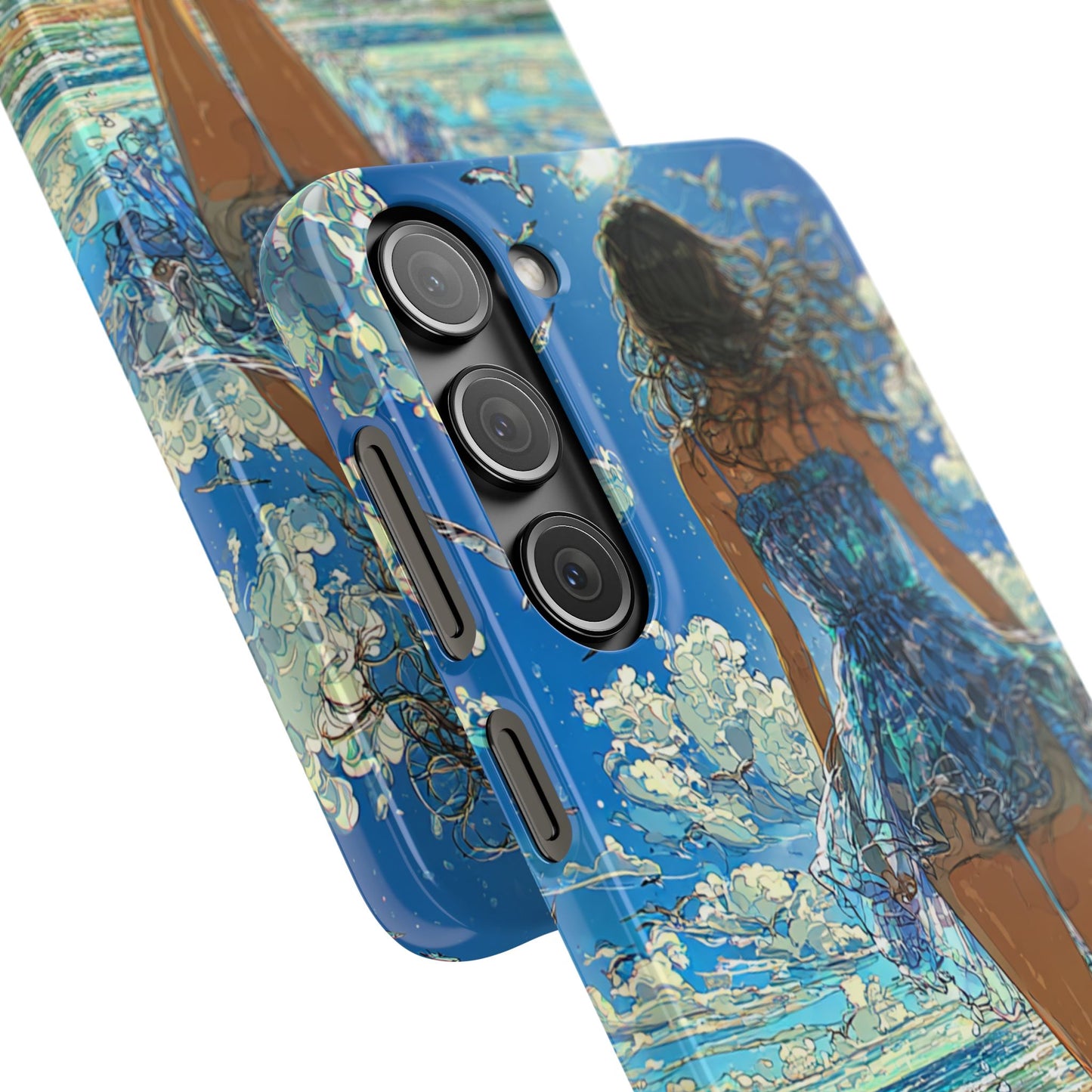 Summer Breeze Snap Case, Ocean Art Phone Cover, Beach Vibes Cell Case, Gift for Her, Custom Phone Accessory