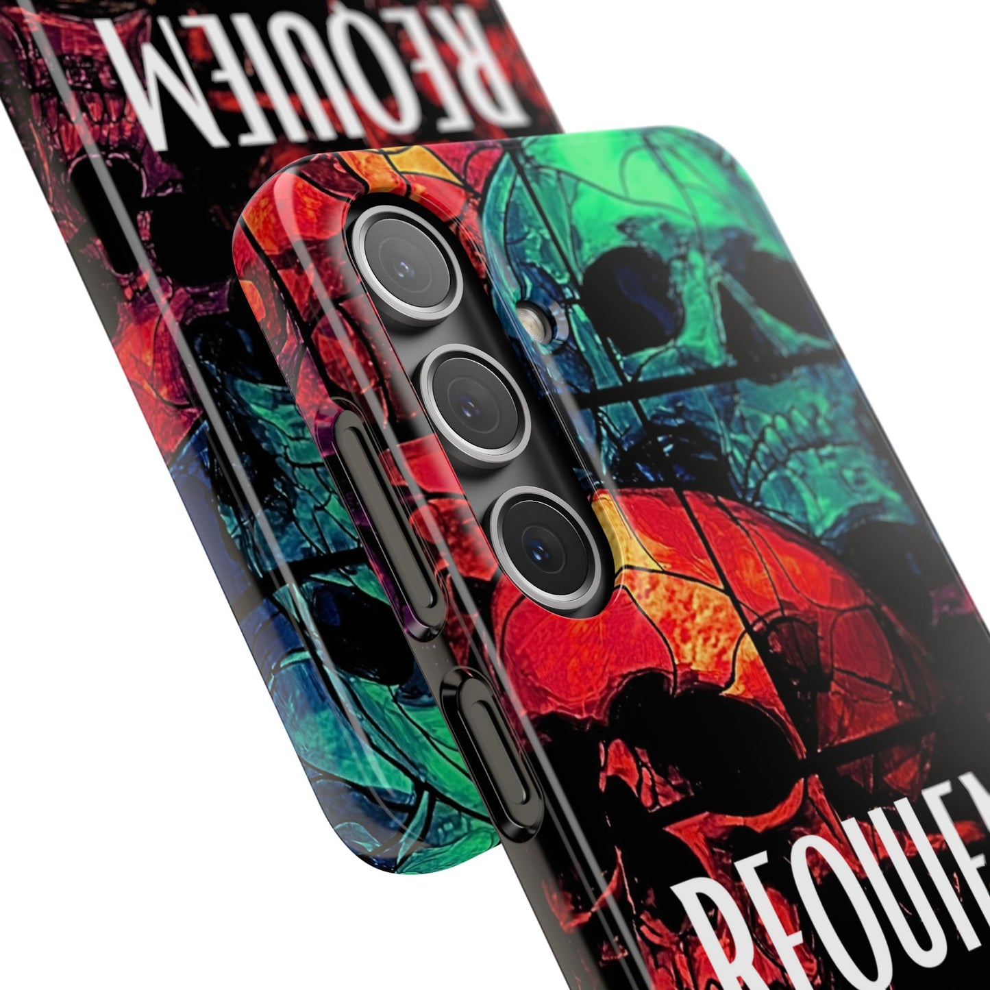 Halloween Custom Requiem Skull Snap Case Phone Cover for iPhone and Samsung