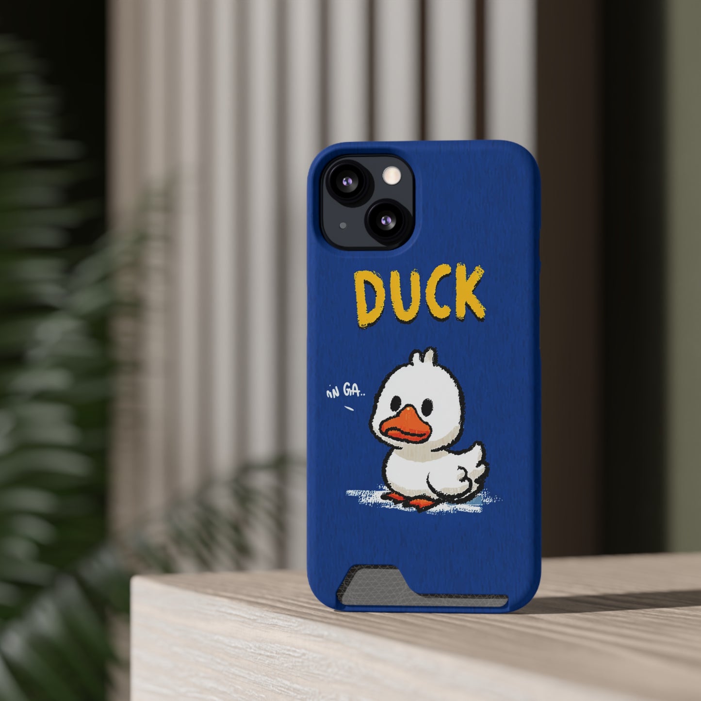 Cute Duck Phone Case with Card Holder | Stylish Cell Accessory for Animal Lovers, Gifts for Kids, Birthday, Everyday Use