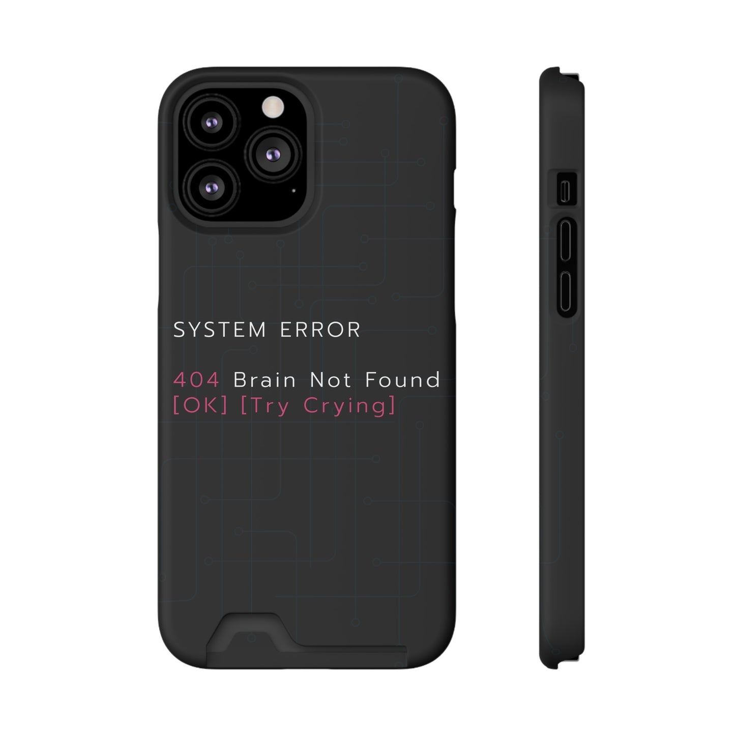 Techy Phone Case with Card Holder, Trendy Gadget Accessory, Cool Gift for Tech Lovers, Phone Protection, Modern Design for Everyday Use