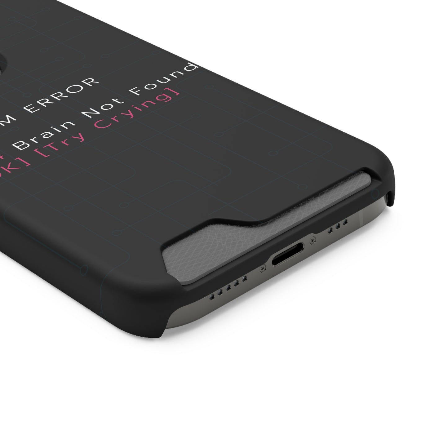Techy Phone Case with Card Holder, Trendy Gadget Accessory, Cool Gift for Tech Lovers, Phone Protection, Modern Design for Everyday Use