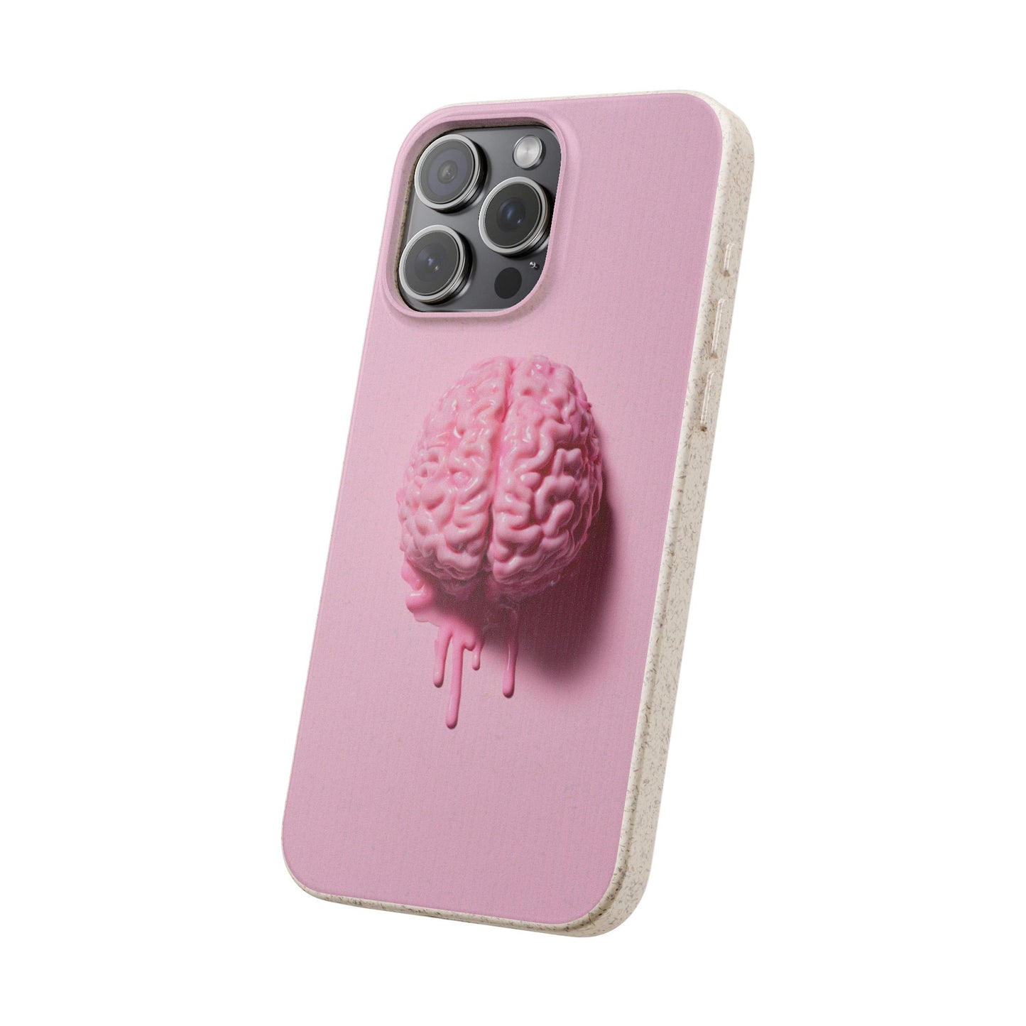Eco-Friendly Brain Design Phone Case, Biodegradable Phone Cover, Unique Gift for Tech Lovers, Sustainable Accessory, Cute Phone Case