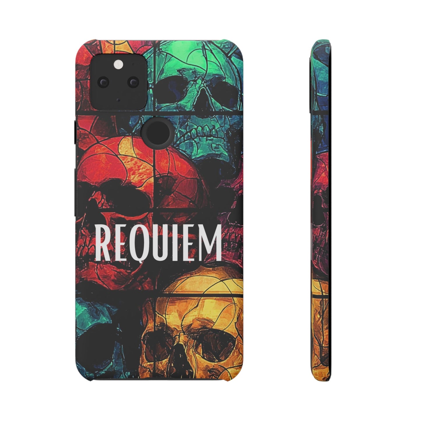 Halloween Custom Requiem Skull Snap Case Phone Cover for iPhone and Samsung