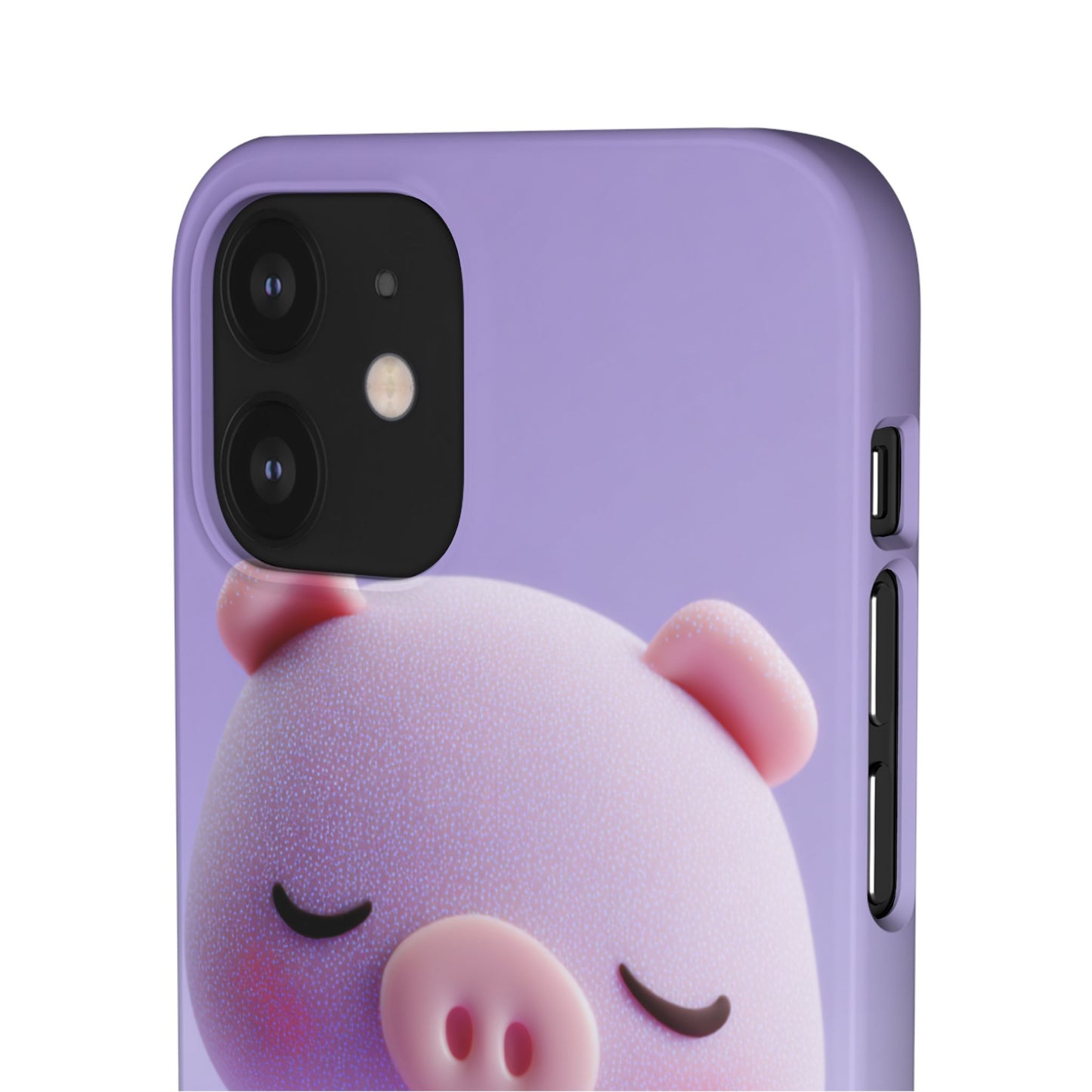 Cute Pig Snap Case for iPhone, Animal Lovers Phone Cover, Kawaii Aesthetic Accessory, Birthday Gift, Unique Phone Protection