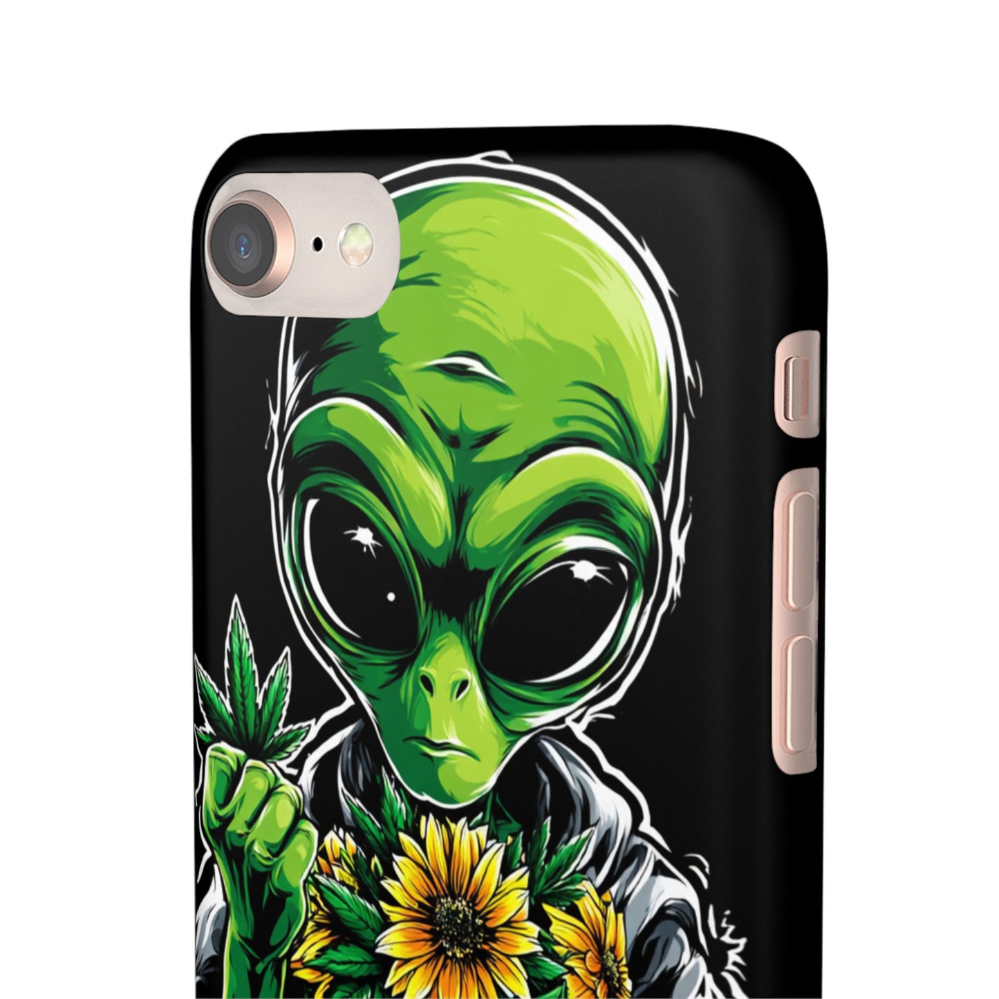 Alien Floral Snap Cases, Fun Phone Case, Gifts for Sci-Fi Lovers, Cute Alien Decor, Unique Tech Accessories