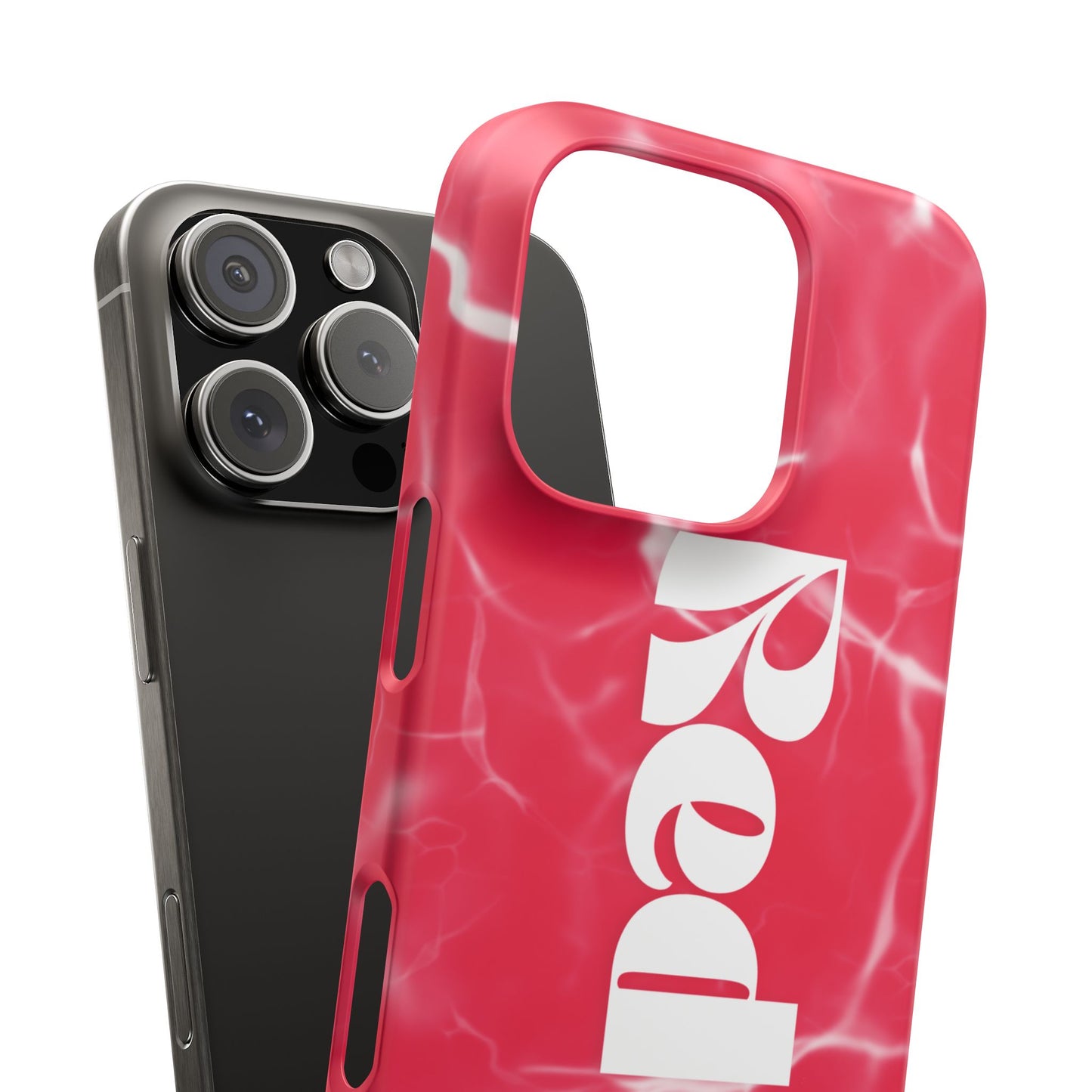 Vibrant Red Snap Case for iPhone, Trendy Phone Cover, Gift for Her, Summer Accessory, Stylish Tech Protection