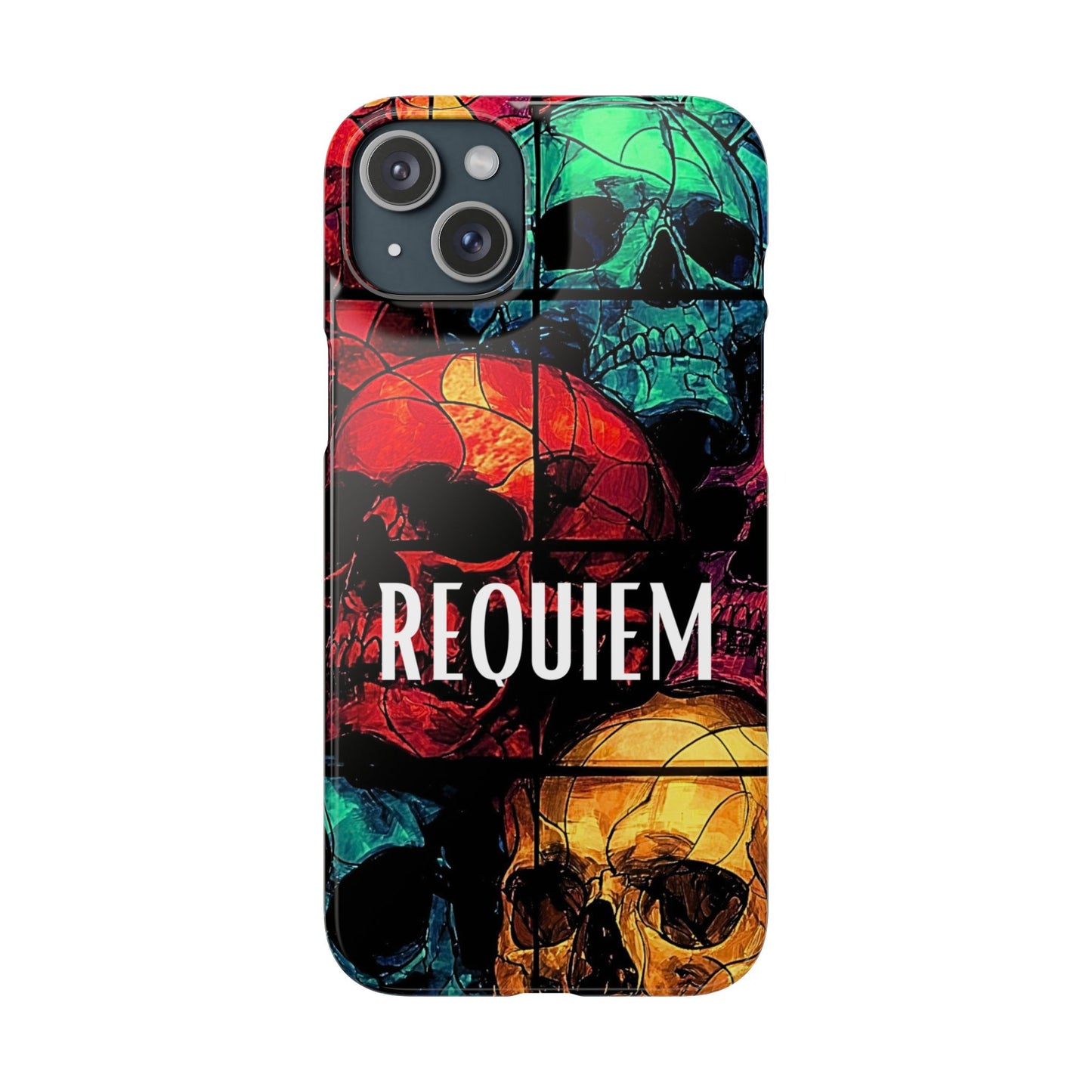 Halloween Custom Requiem Skull Snap Case Phone Cover for iPhone and Samsung